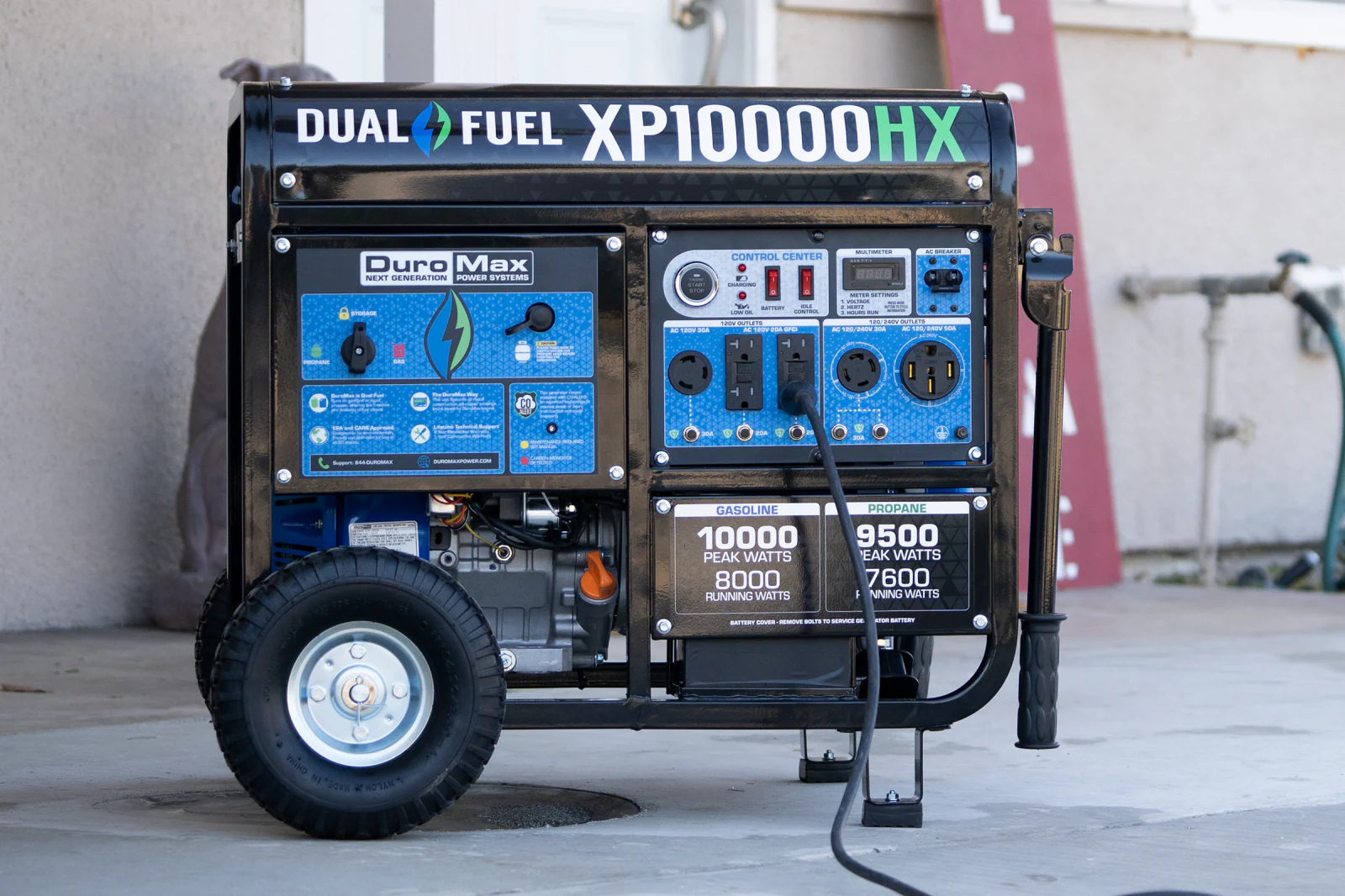 10,000 Watt Dual Fuel Portable HX Generator w/ CO Alert - Image 25