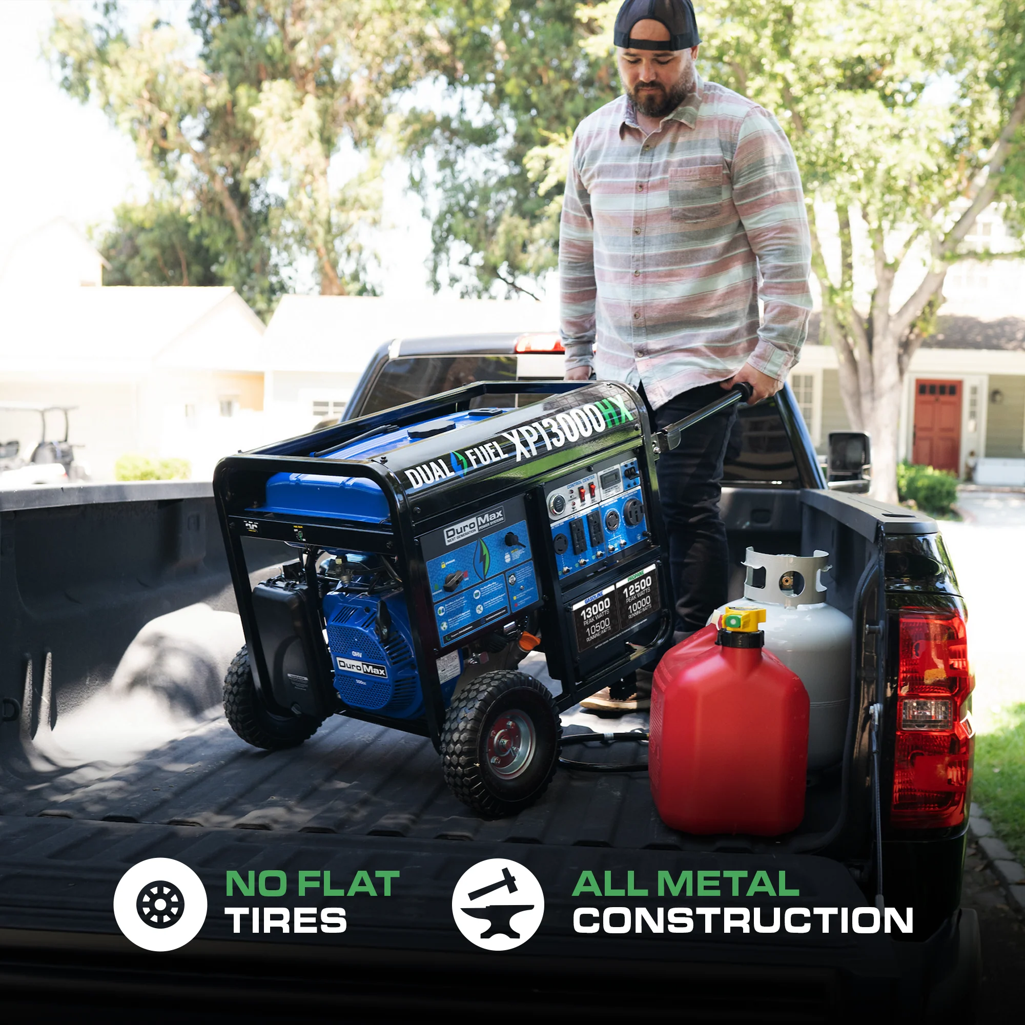 13,000 Watt Dual Fuel Portable HX Generator w/ CO Alert - Image 12