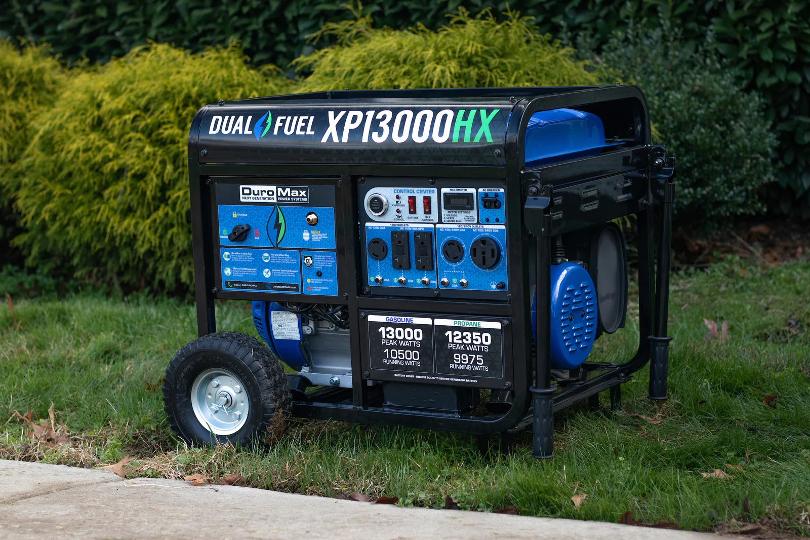 13,000 Watt Dual Fuel Portable HX Generator w/ CO Alert - Image 15