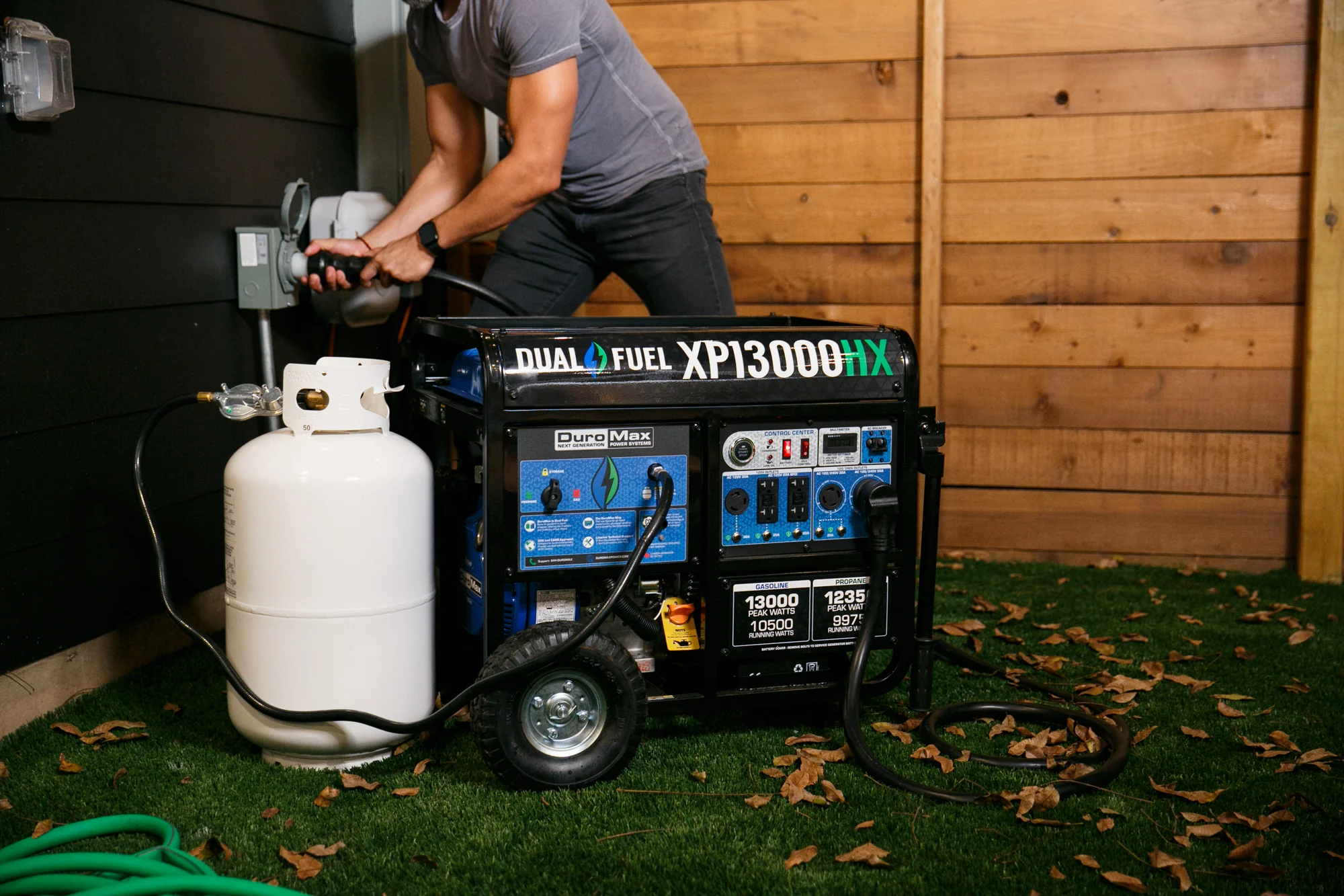 13,000 Watt Dual Fuel Portable HX Generator w/ CO Alert - Image 25