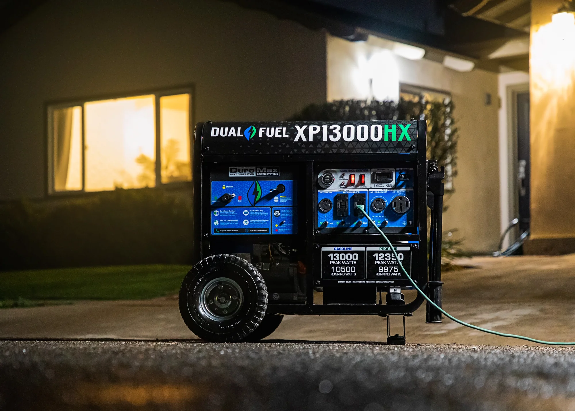 13,000 Watt Dual Fuel Portable HX Generator w/ CO Alert - Image 27