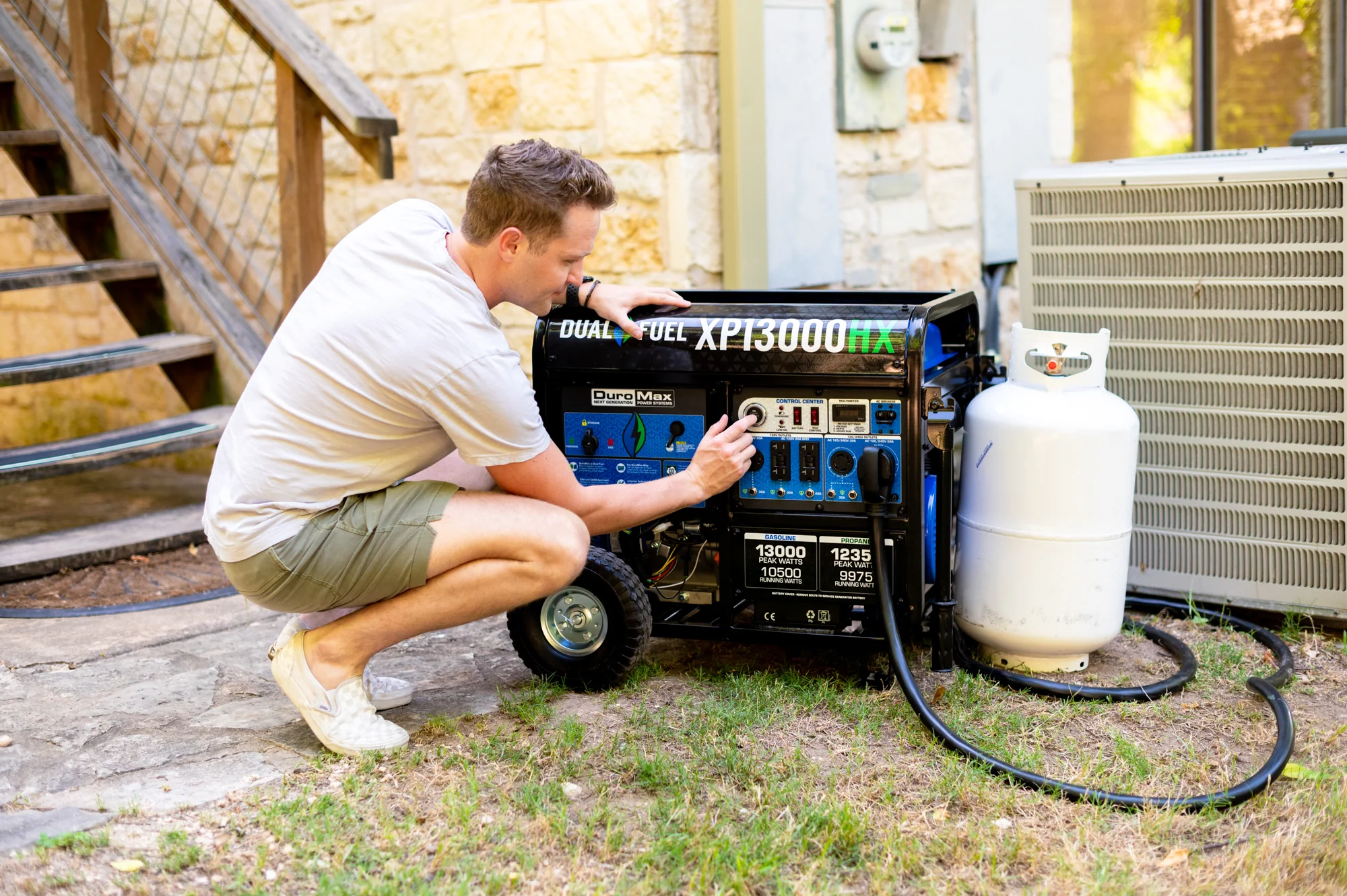 13,000 Watt Dual Fuel Portable HX Generator w/ CO Alert - Image 36