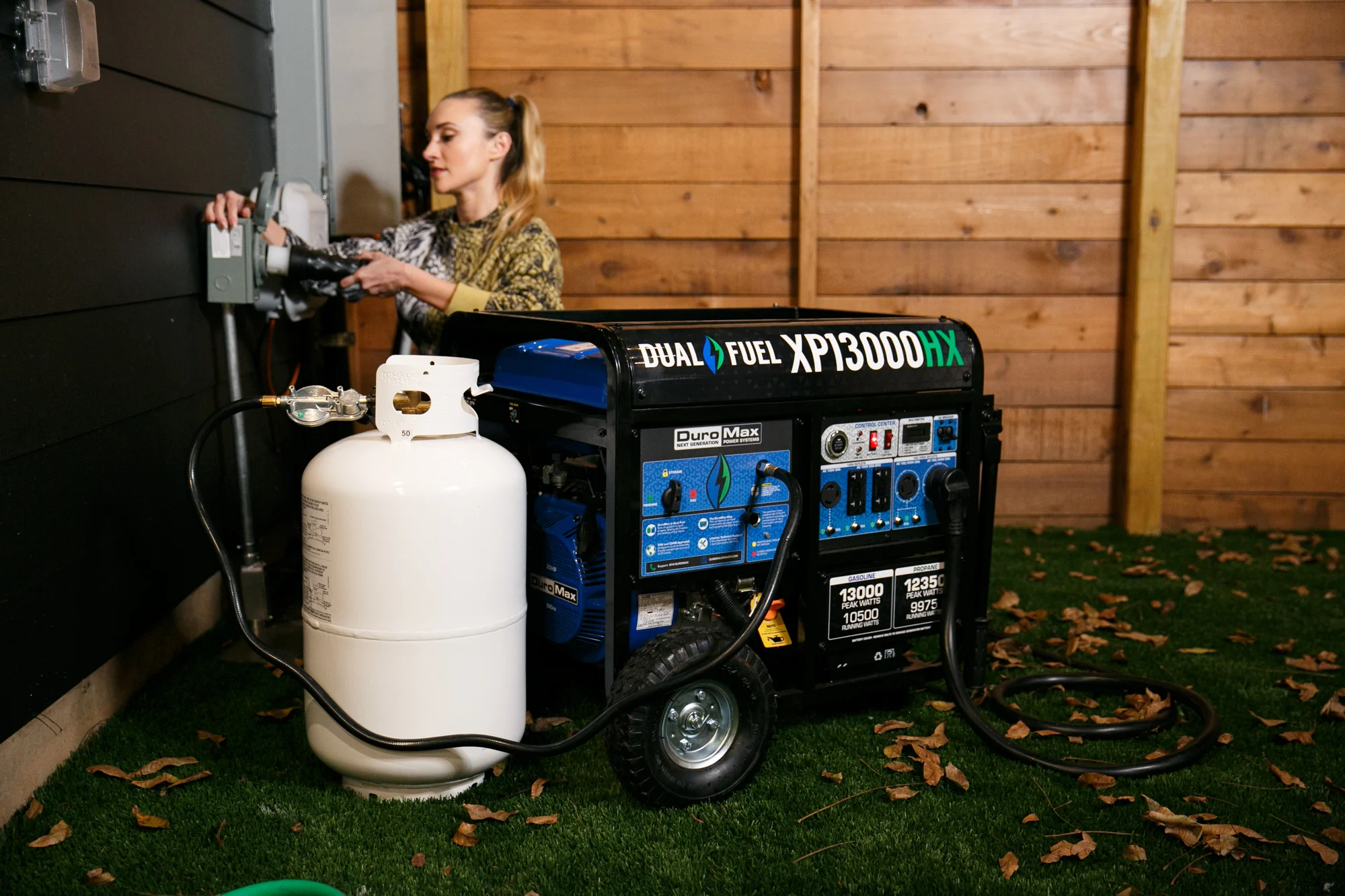 13,000 Watt Dual Fuel Portable HX Generator w/ CO Alert - Image 39