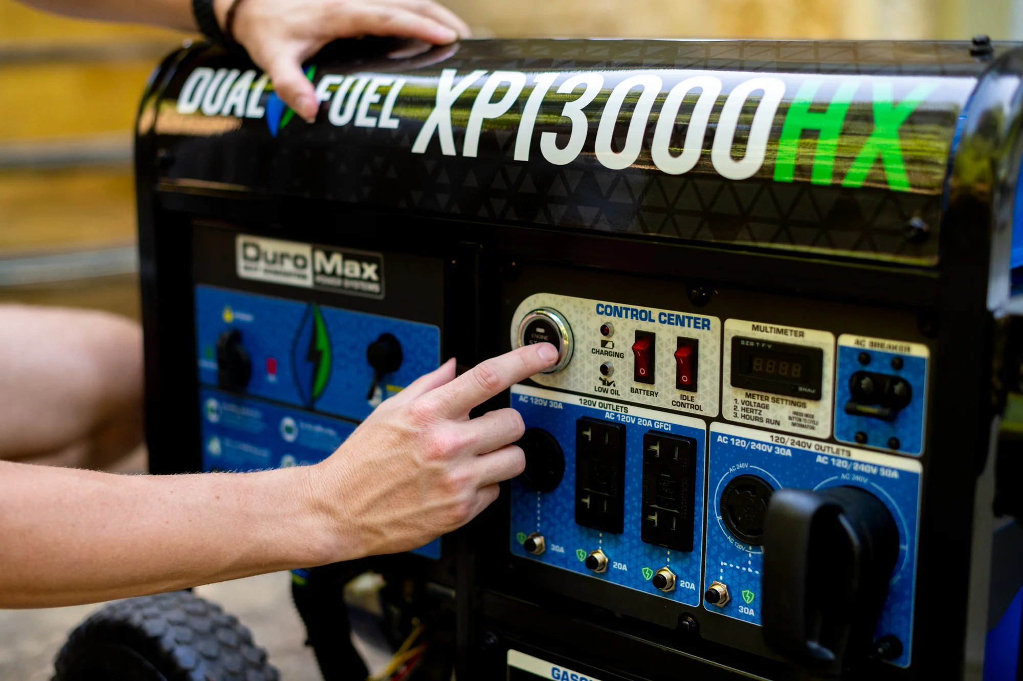 13,000 Watt Dual Fuel Portable HX Generator w/ CO Alert - Image 50