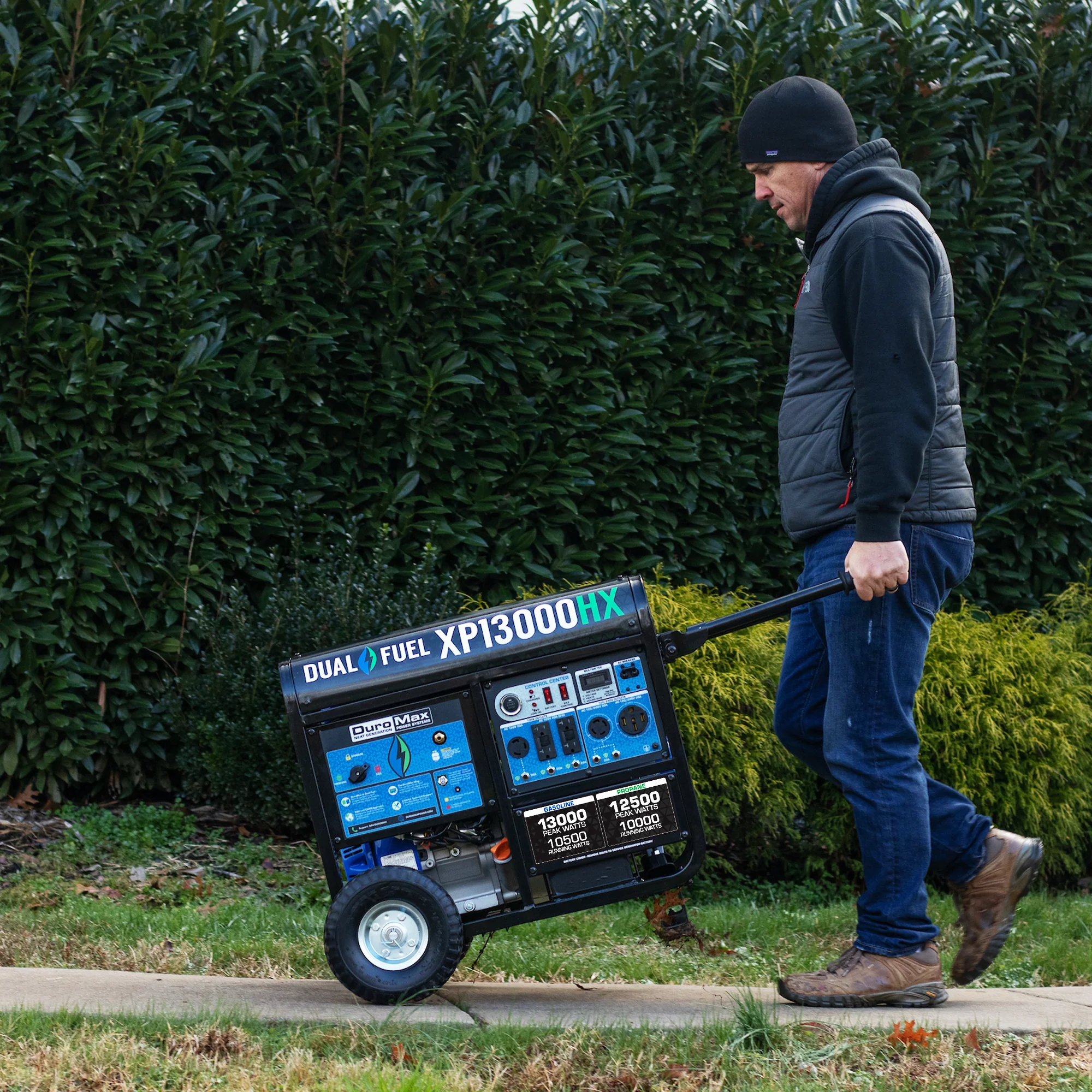 13,000 Watt Dual Fuel Portable HX Generator w/ CO Alert - Image 8