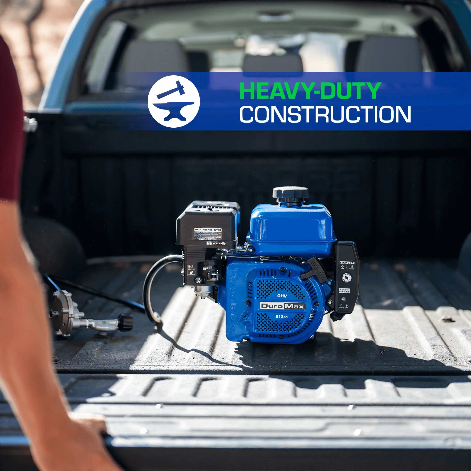 212cc 3/4" Shaft Recoil/Electric Start Horizontal Dual Fuel Engine - Image 5