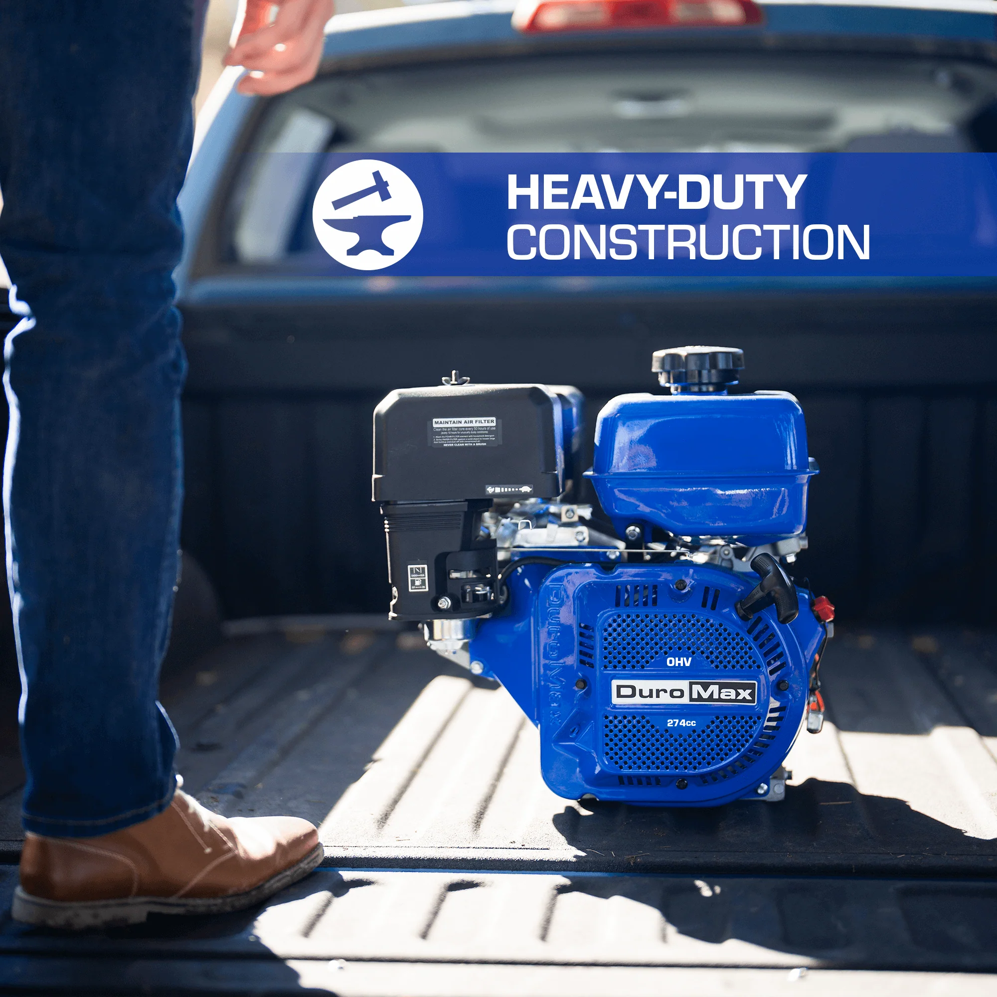 274cc 25mm Shaft Recoil/Electric Start Gasoline Engine - Image 4