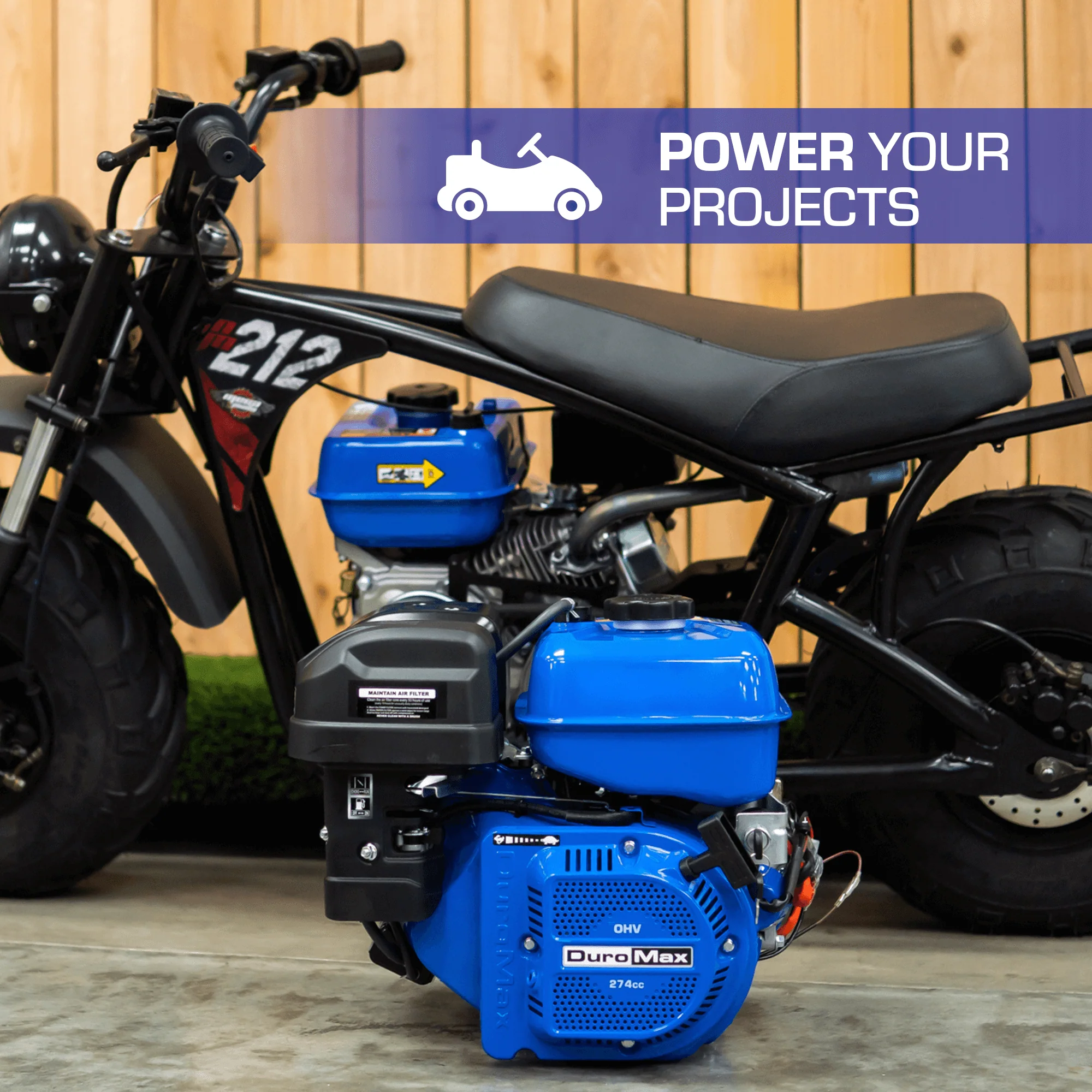 274cc 25mm Shaft Recoil/Electric Start Gasoline Engine - Image 5