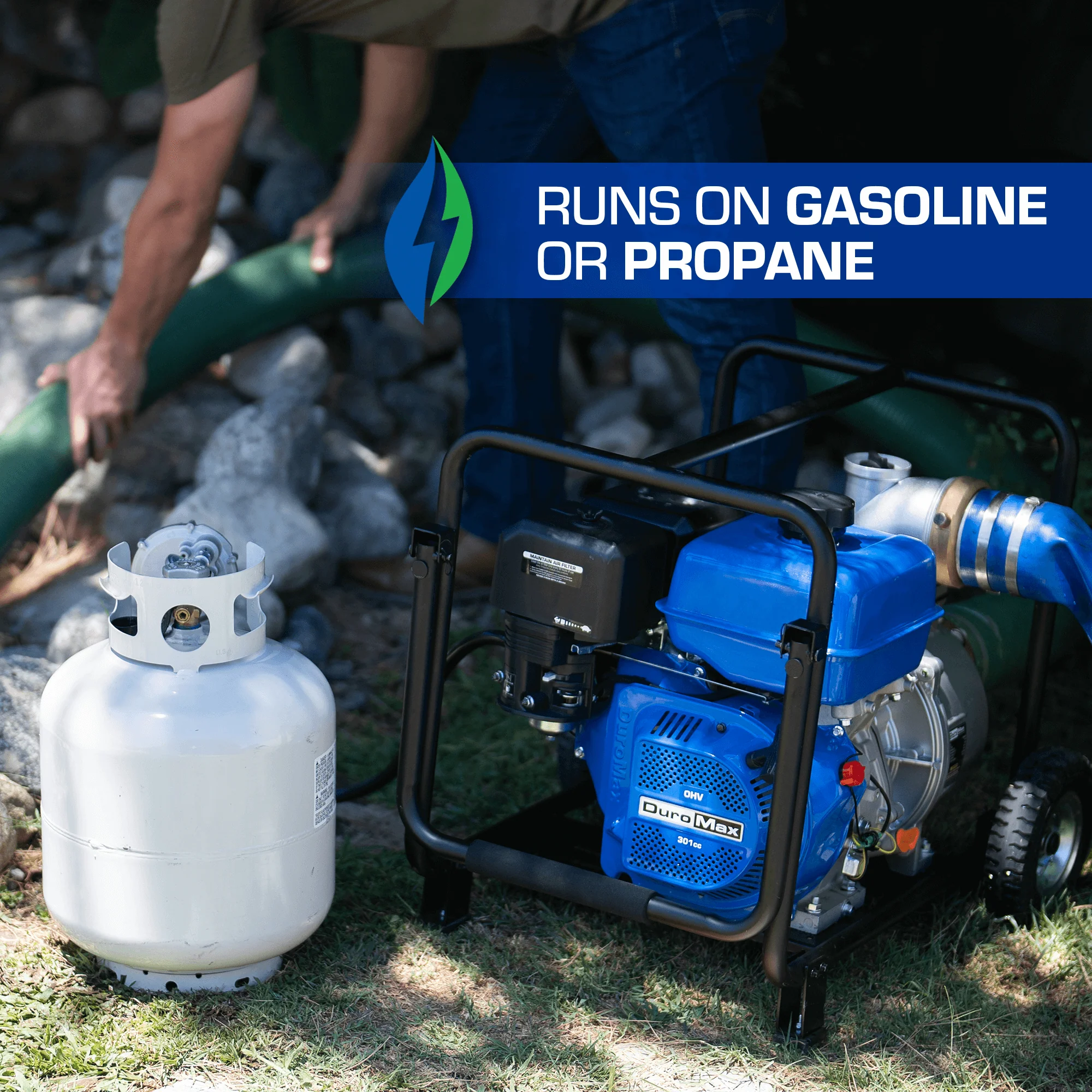 423 GPM 4" Dual Fuel Engine Portable Water Pump - Image 3