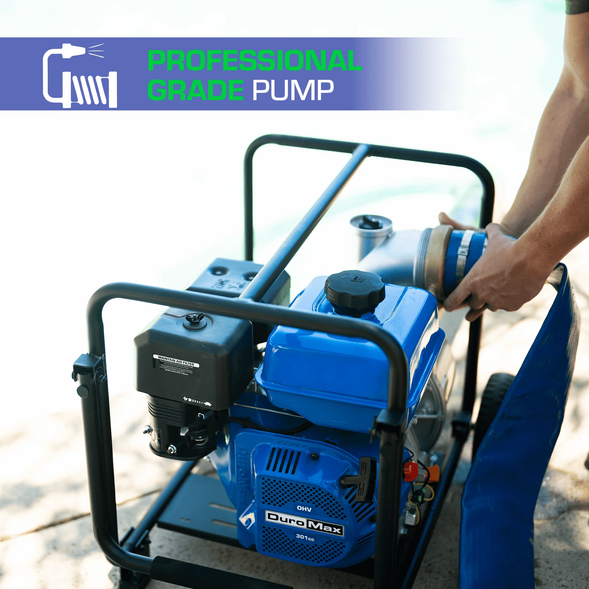 423 GPM 4" Dual Fuel Engine Portable Water Pump - Image 4