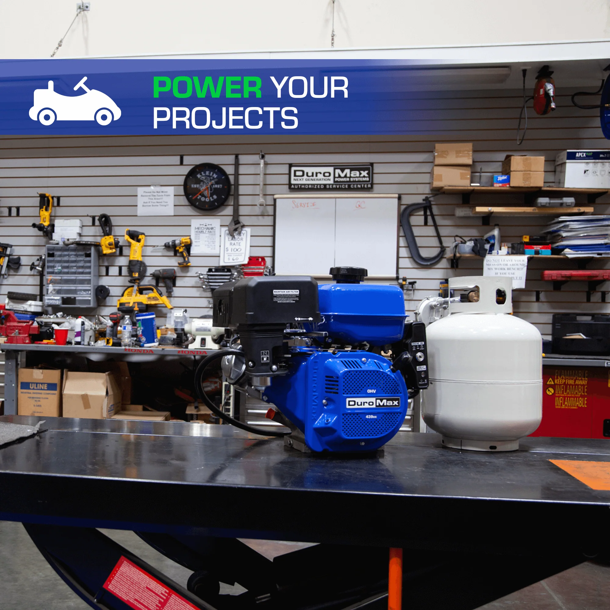 439cc 1" Shaft Recoil/Electric Start Horizontal Dual Fuel Engine - Image 4