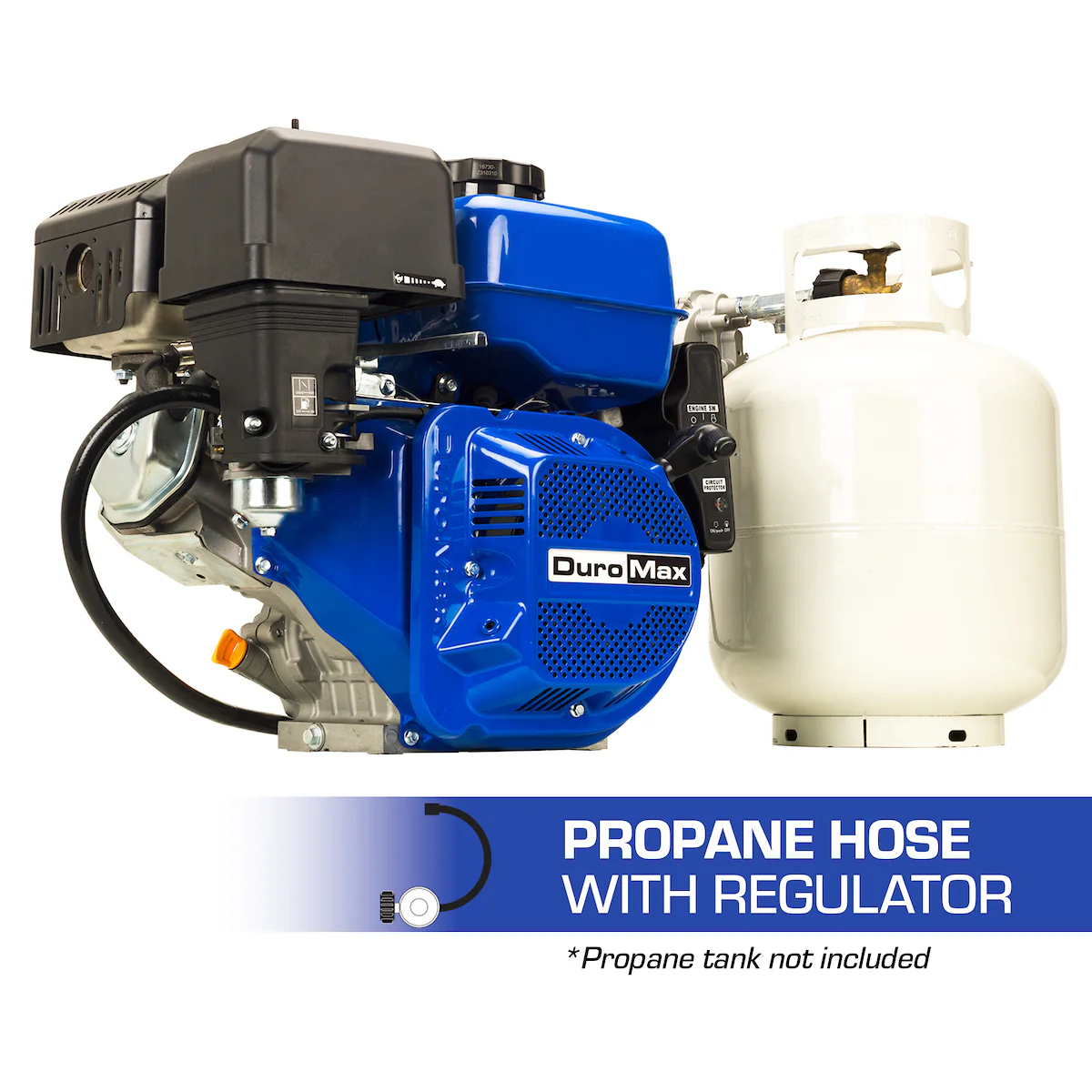 439cc 1" Shaft Recoil/Electric Start Horizontal Dual Fuel Engine - Image 7