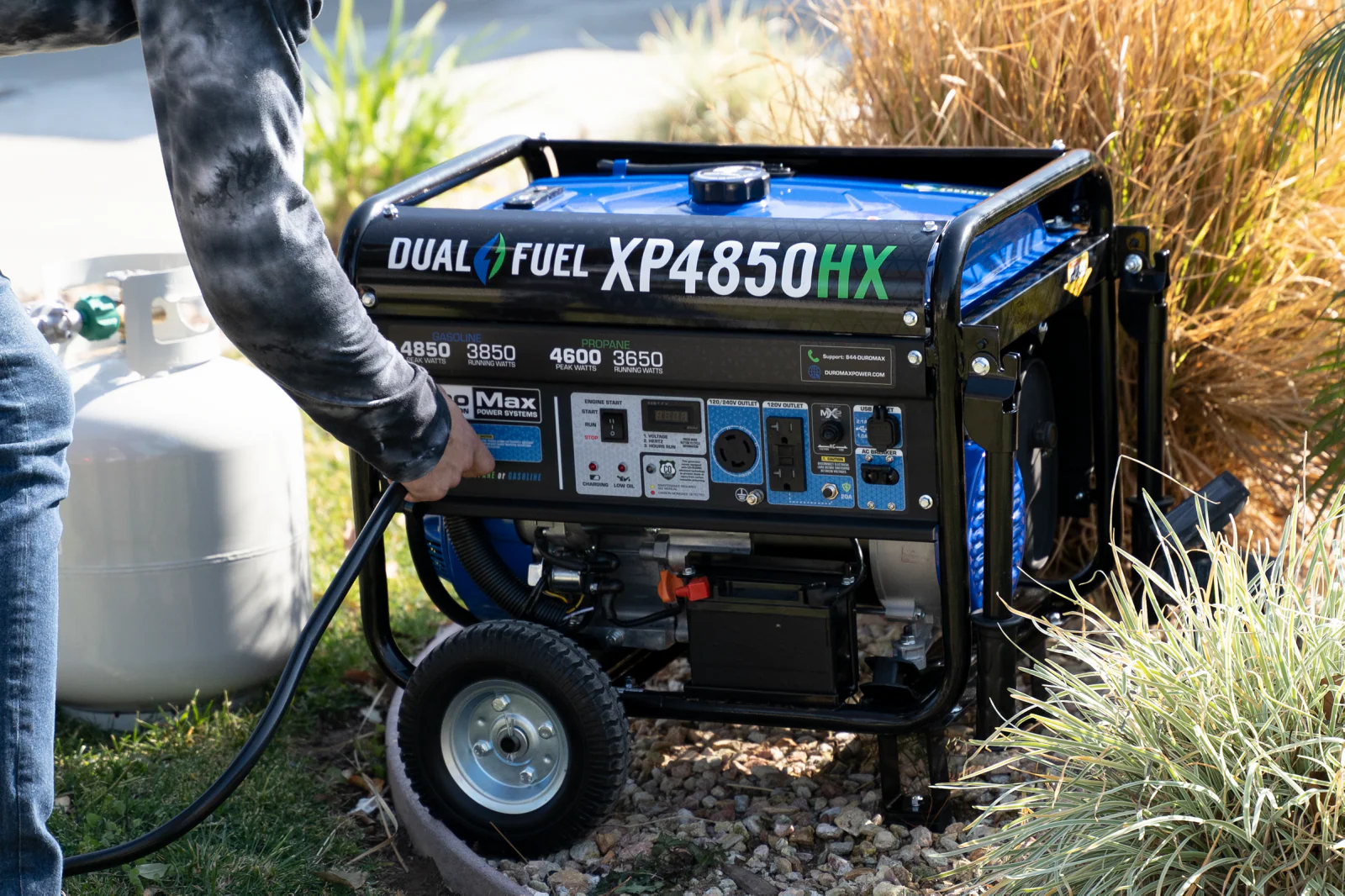 4,850 Watt Dual Fuel Portable HX Generator w/ CO Alert - Image 31