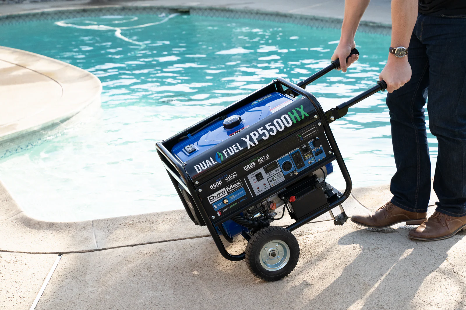 5,500 Watt Dual Fuel Portable HX Generator w/ CO Alert - Image 18