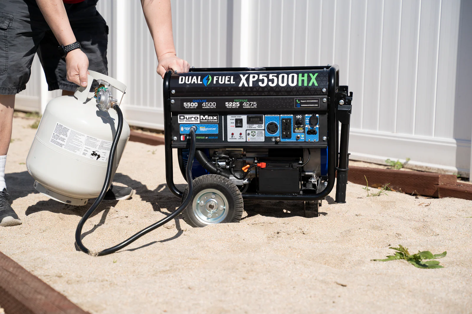5,500 Watt Dual Fuel Portable HX Generator w/ CO Alert - Image 21