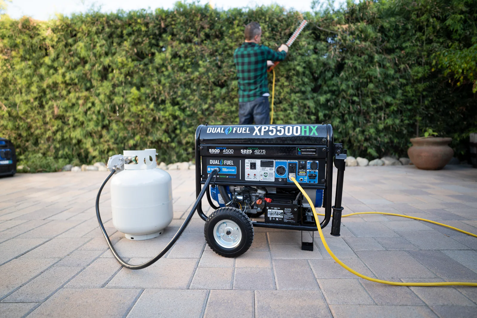 5,500 Watt Dual Fuel Portable HX Generator w/ CO Alert - Image 23