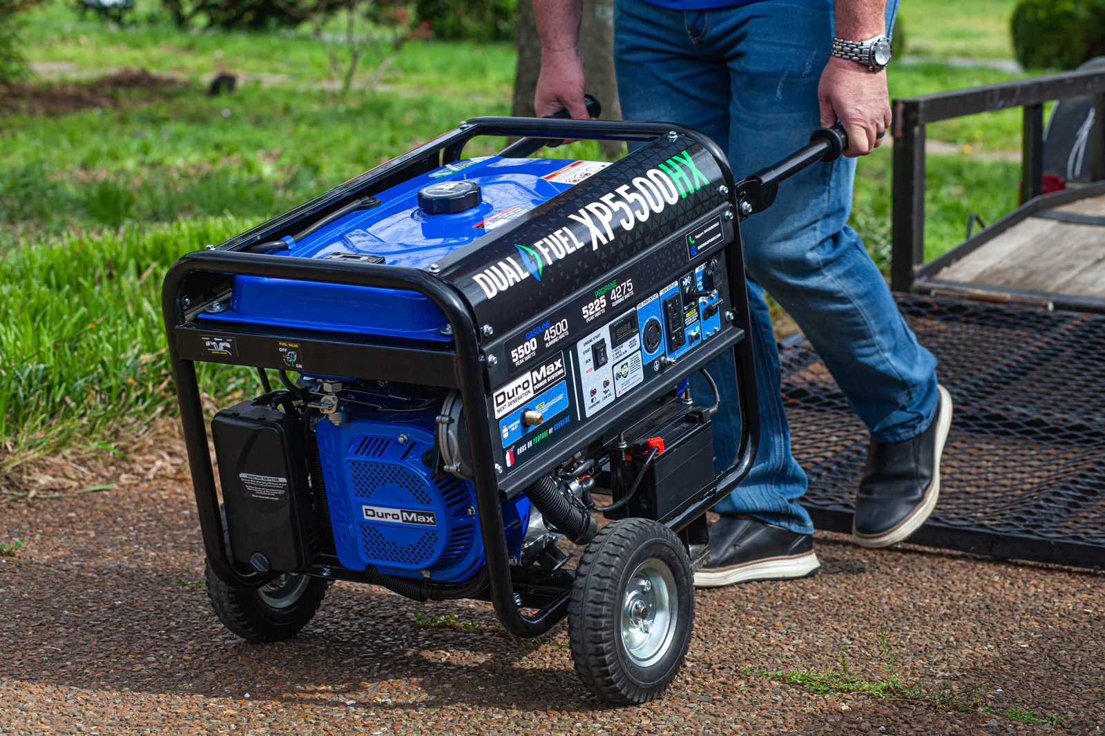 5,500 Watt Dual Fuel Portable HX Generator w/ CO Alert - Image 24