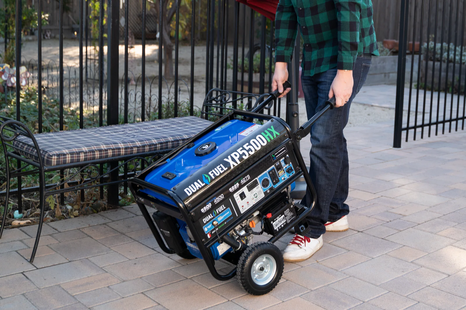 5,500 Watt Dual Fuel Portable HX Generator w/ CO Alert - Image 30