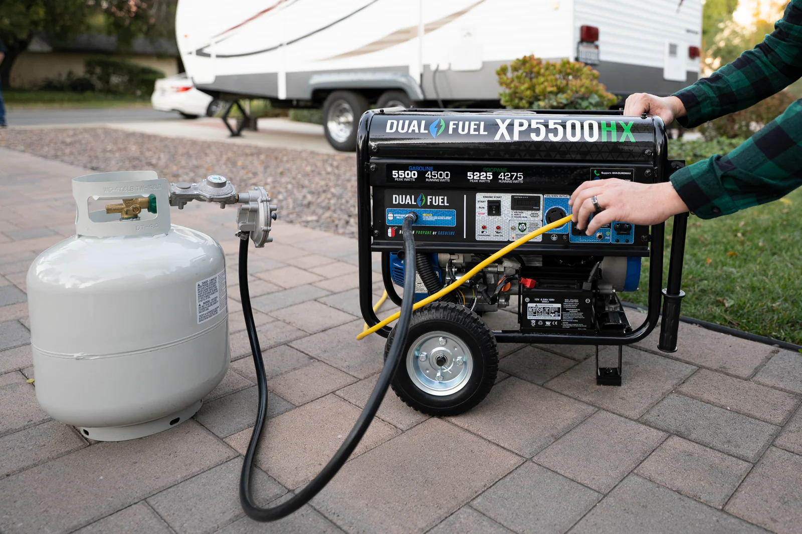 5,500 Watt Dual Fuel Portable HX Generator w/ CO Alert - Image 31