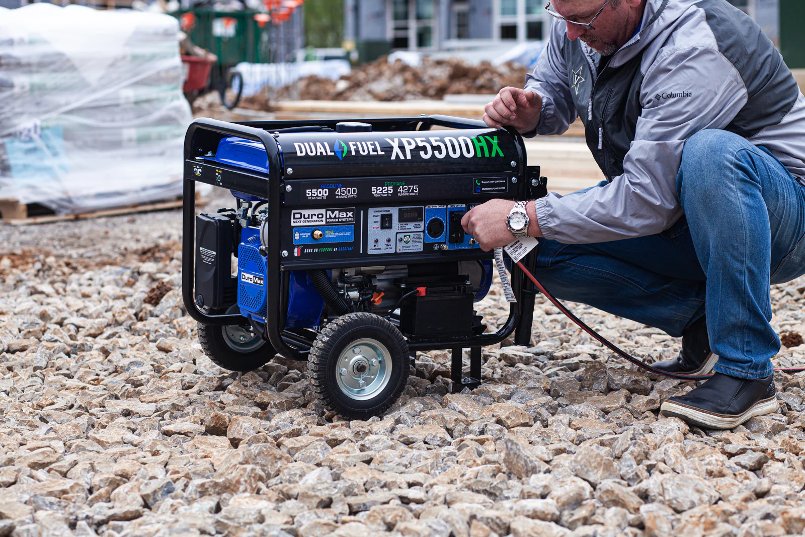 5,500 Watt Dual Fuel Portable HX Generator w/ CO Alert - Image 32