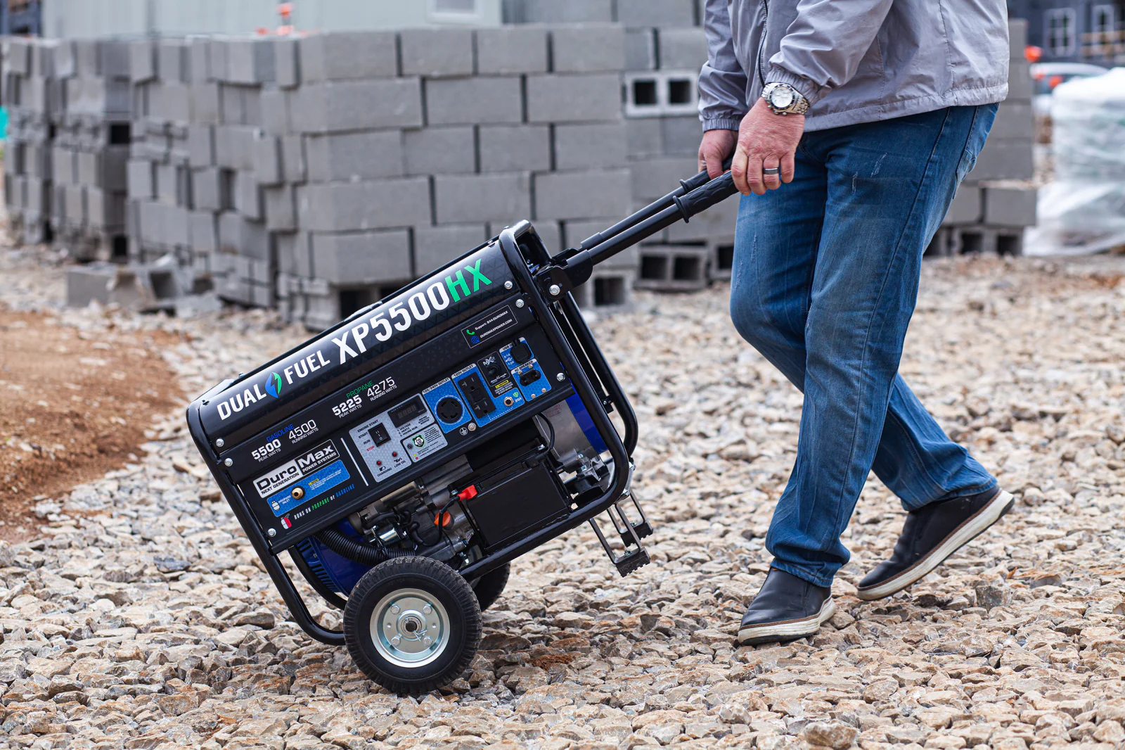 5,500 Watt Dual Fuel Portable HX Generator w/ CO Alert - Image 34