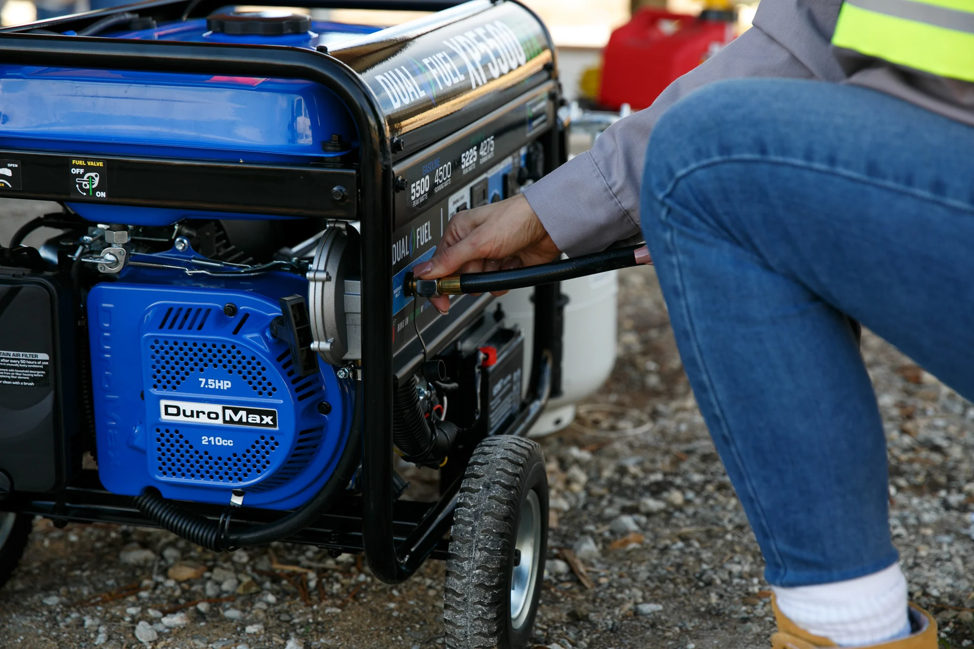 5,500 Watt Dual Fuel Portable HX Generator w/ CO Alert - Image 50