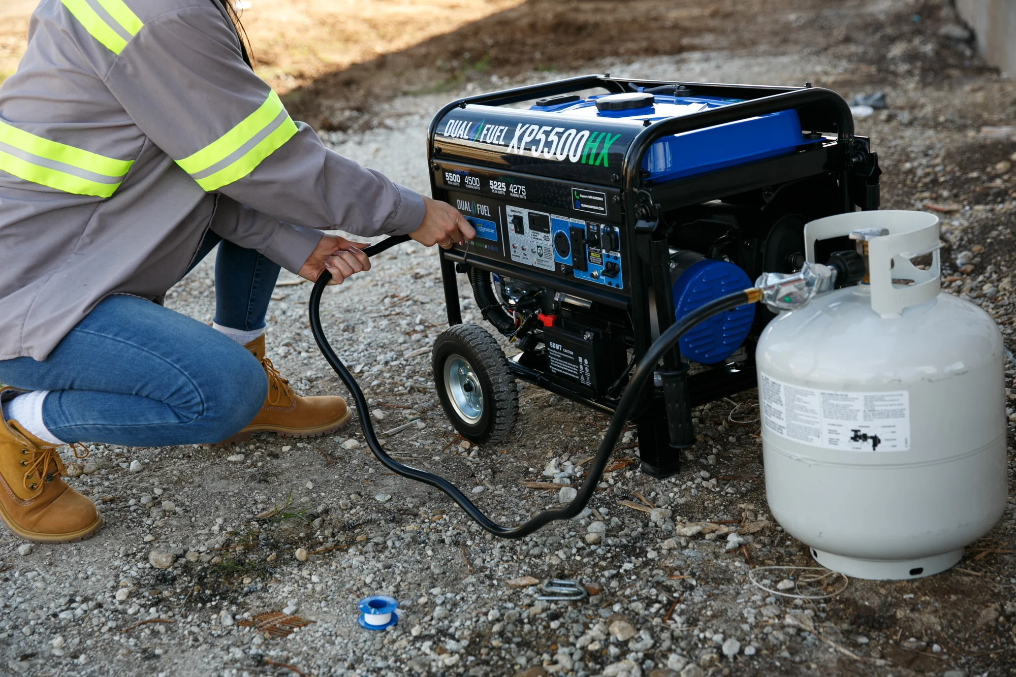 5,500 Watt Dual Fuel Portable HX Generator w/ CO Alert - Image 51