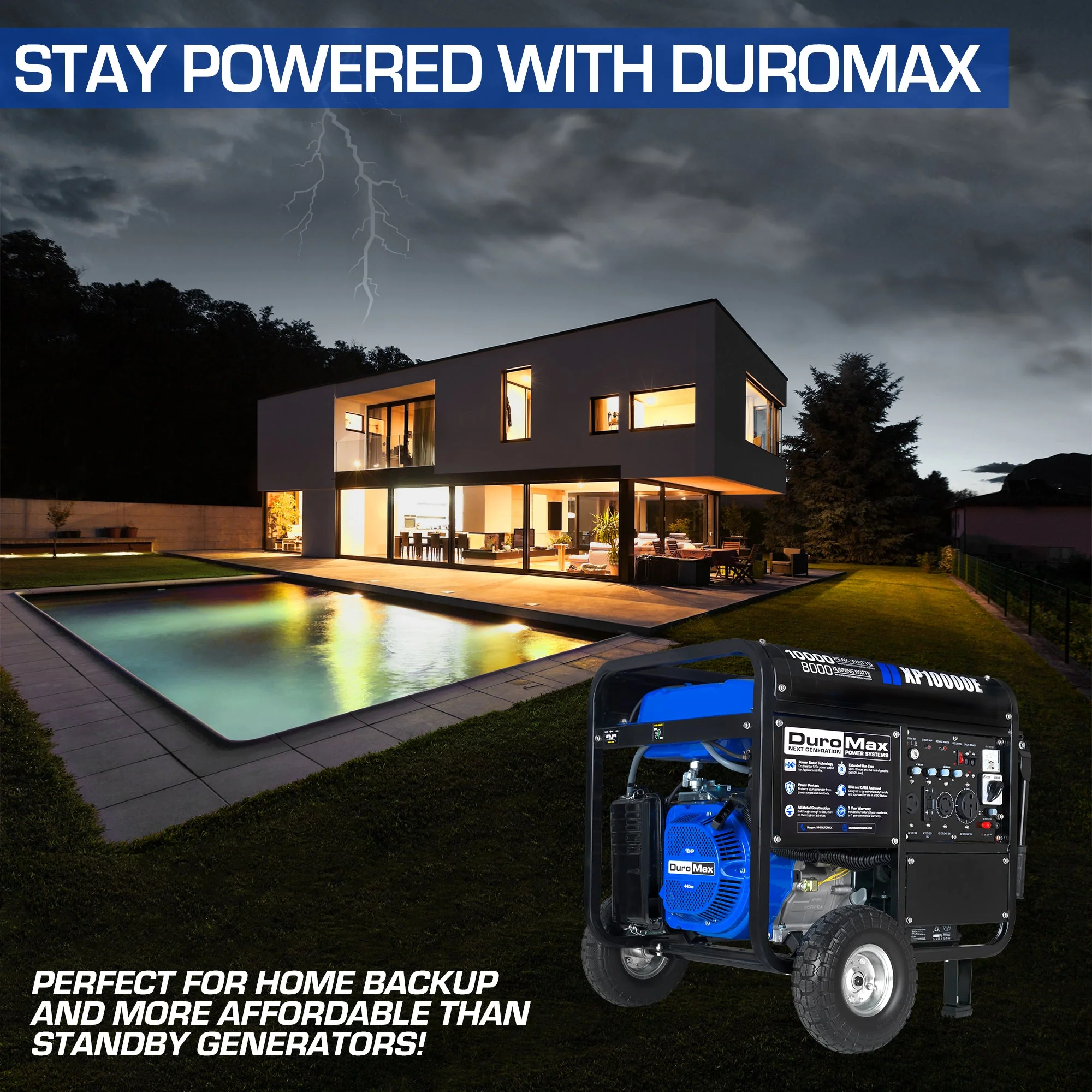 10,000 Watt Gasoline Portable Generator - Image 7