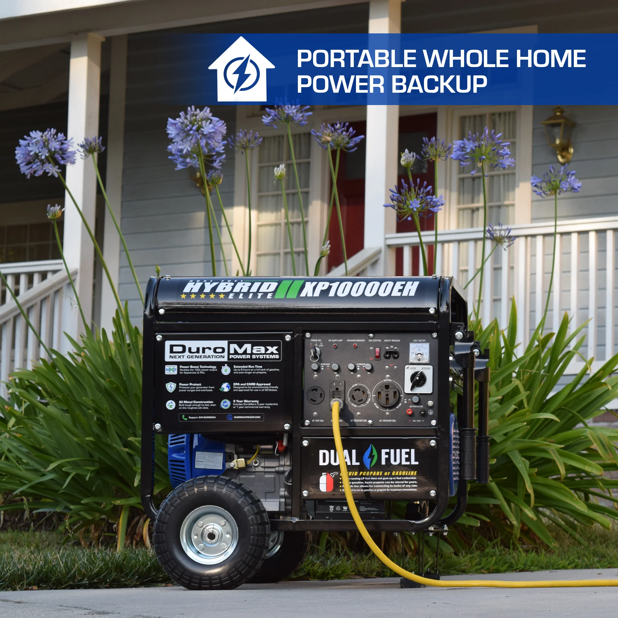 10,000 Watt Dual Fuel Portable Generator - Image 3