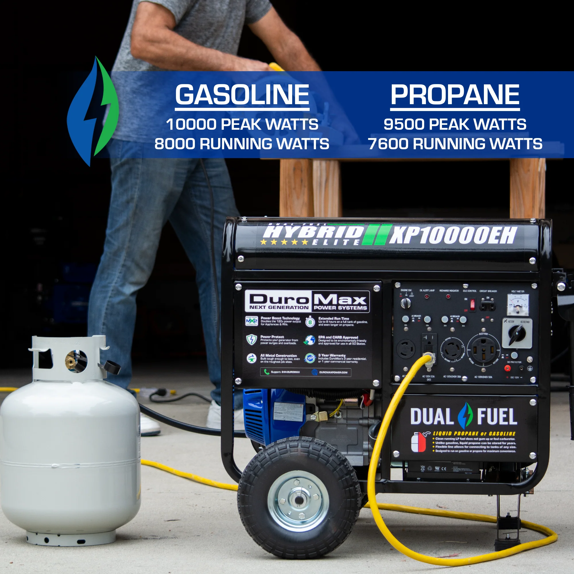 10,000 Watt Dual Fuel Portable Generator - Image 4