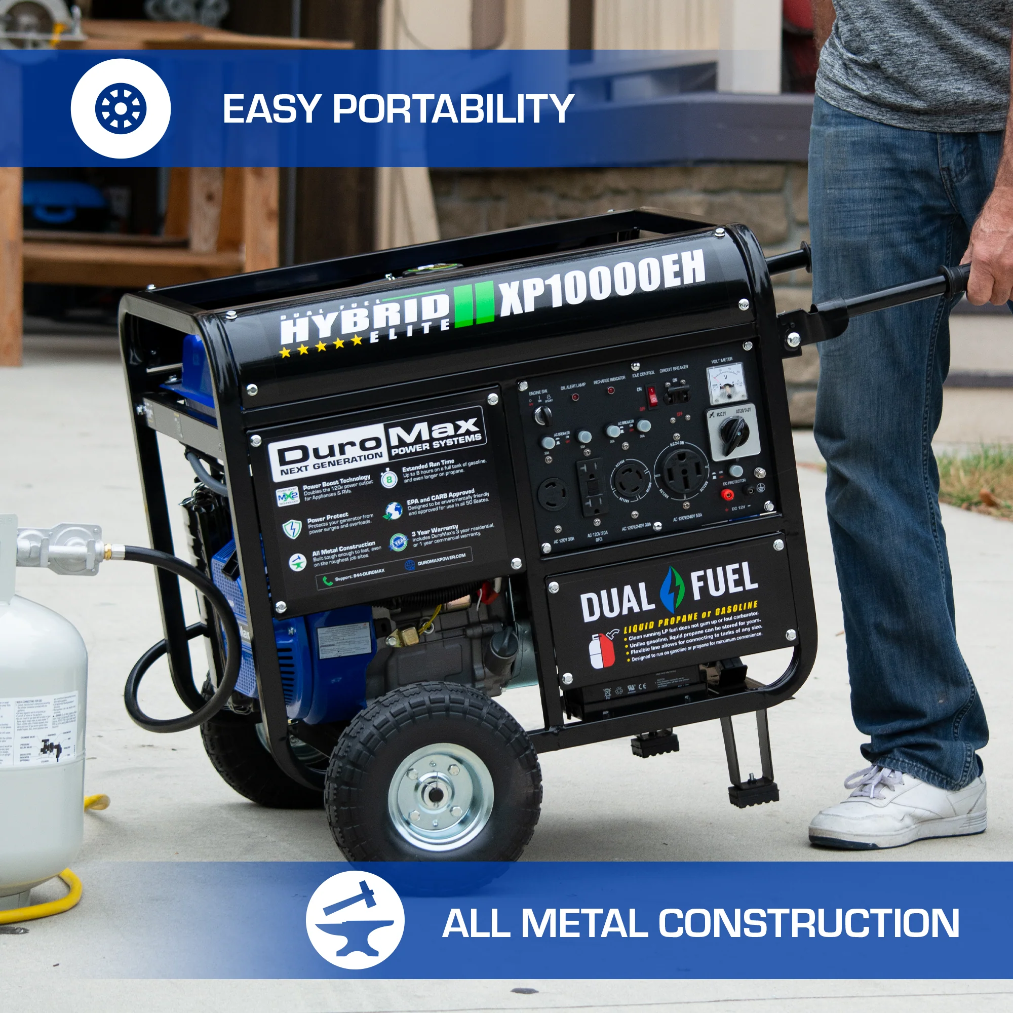 10,000 Watt Dual Fuel Portable Generator - Image 9