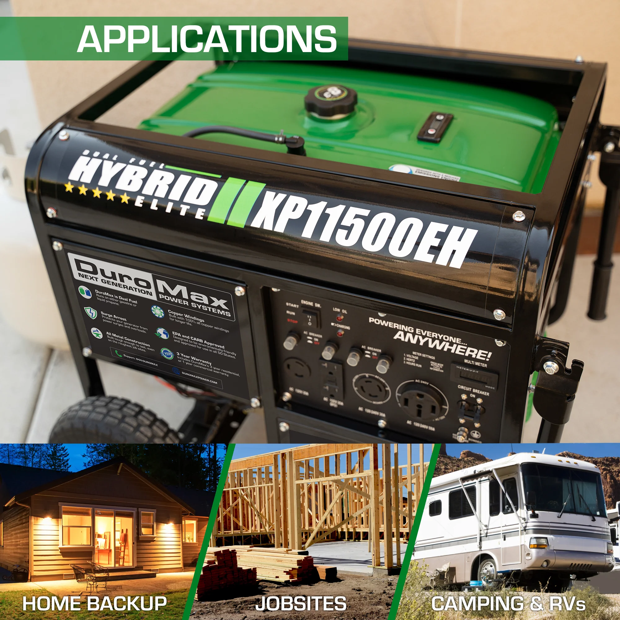 11,500 Watt Dual Fuel Portable Generator - Image 5