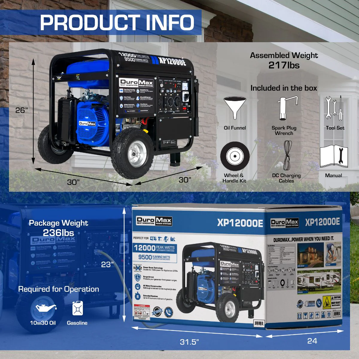 12,000 Watt Gasoline Portable Generator - Image 8