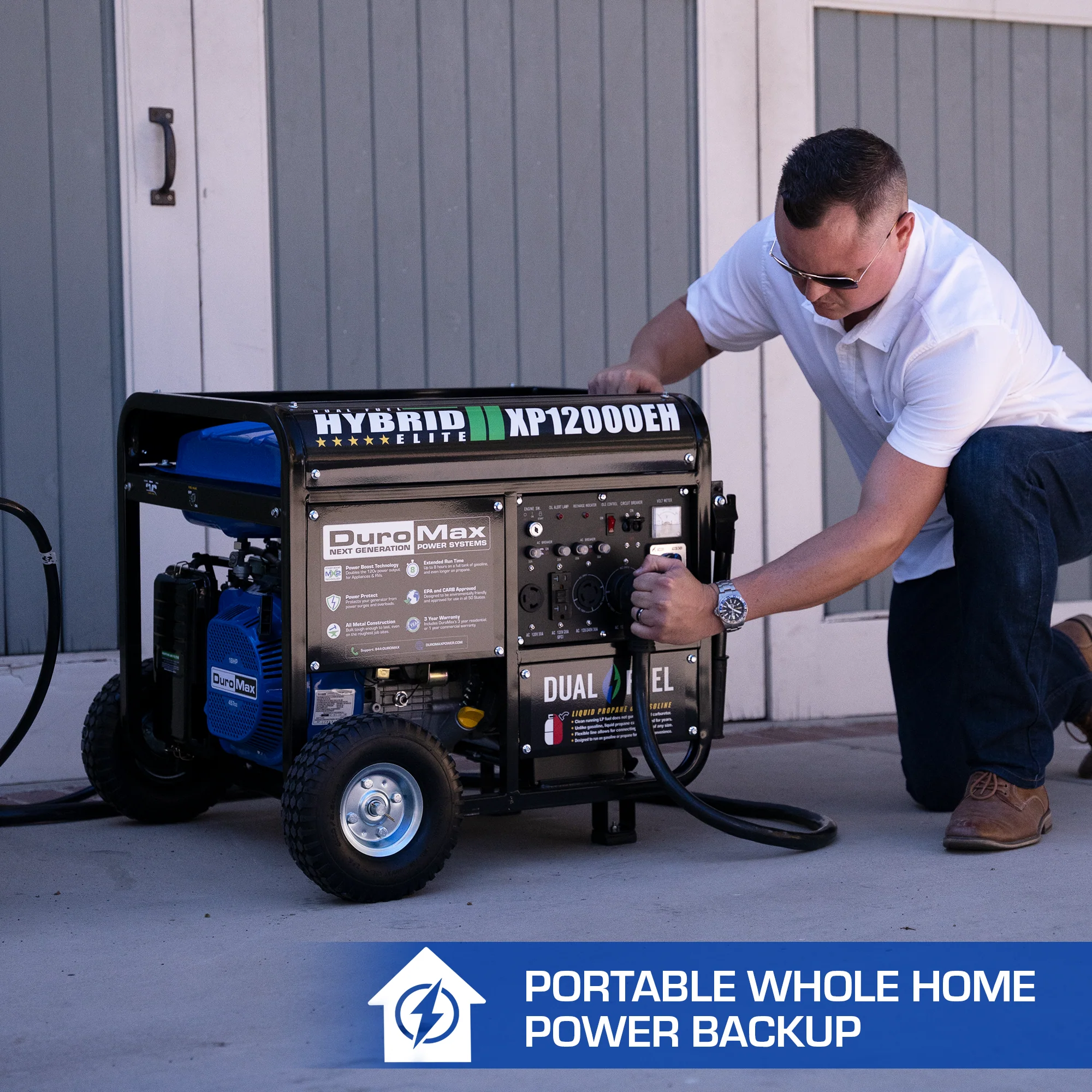 12,000 Watt Dual Fuel Portable Generator - Image 3