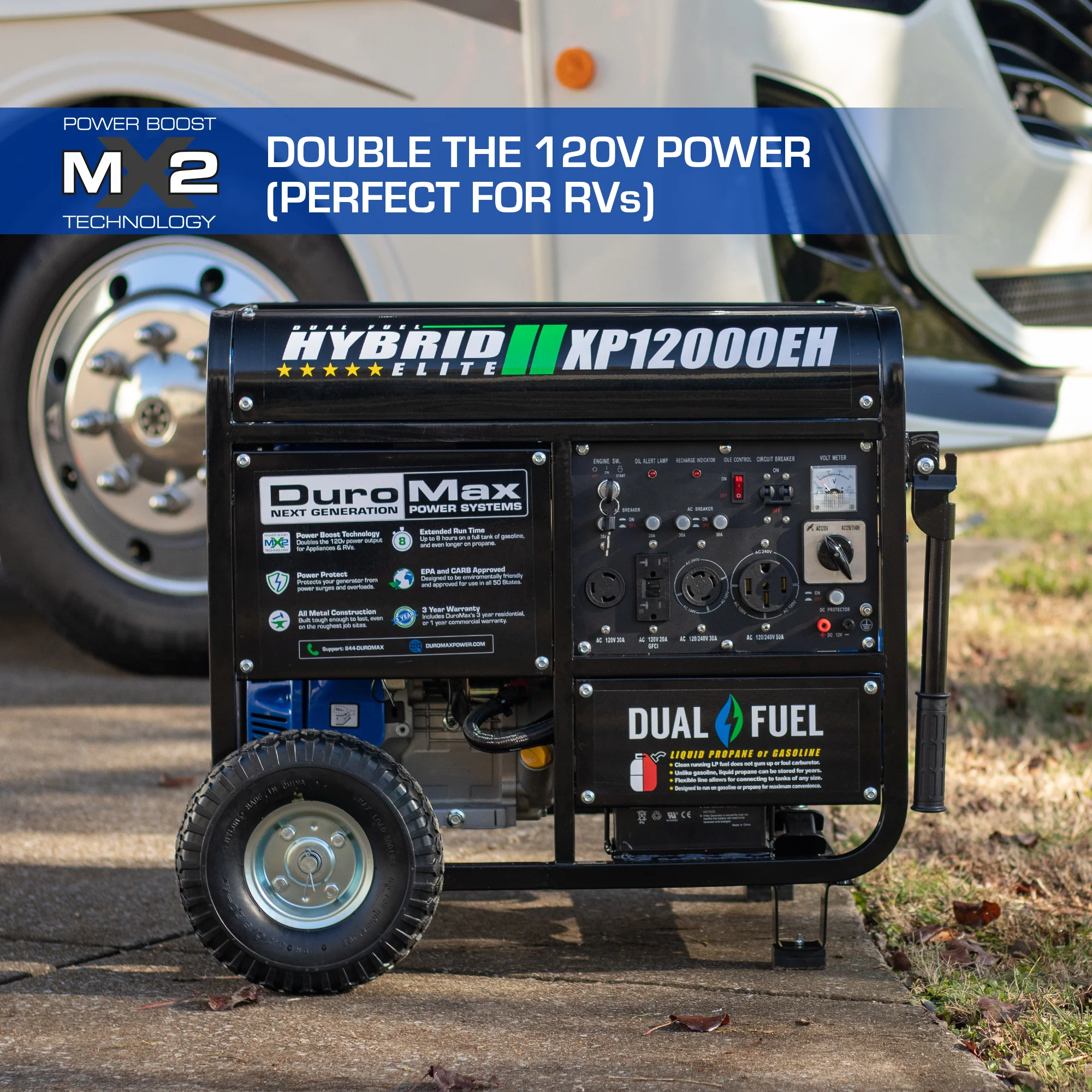 12,000 Watt Dual Fuel Portable Generator - Image 7