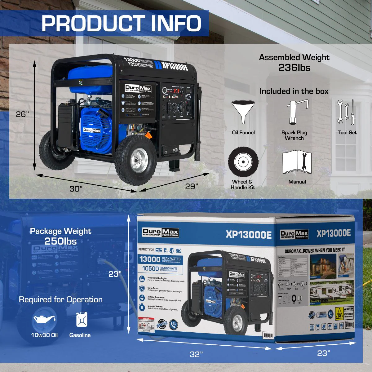 13,000 Watt Gasoline Portable Generator - Image 8