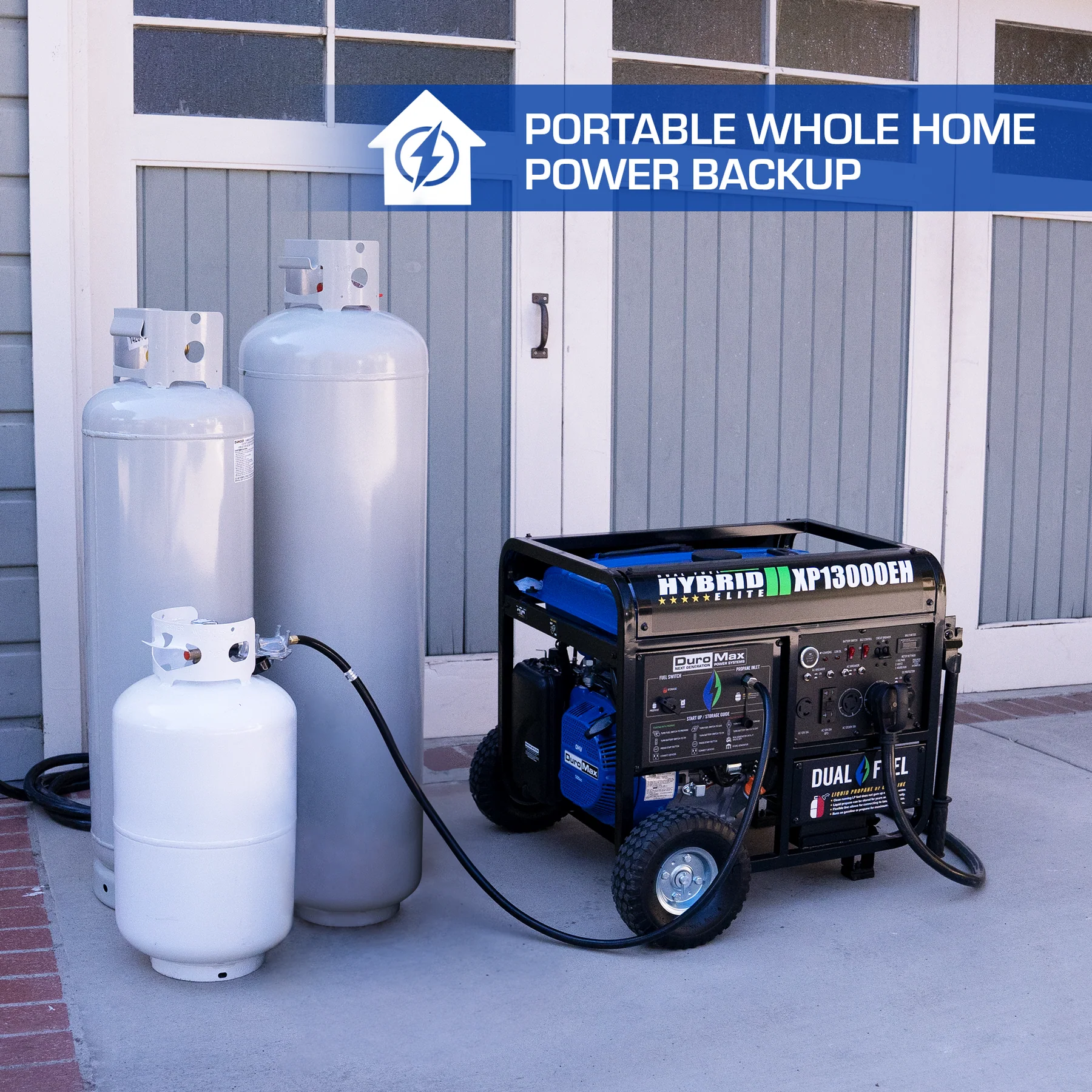 13,000 Watt Dual Fuel Portable Generator - Image 3