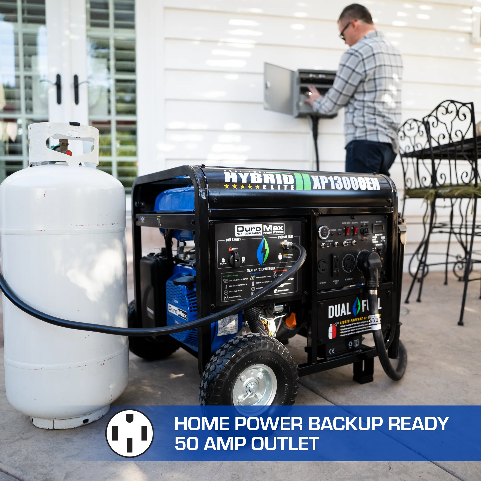 13,000 Watt Dual Fuel Portable Generator - Image 6