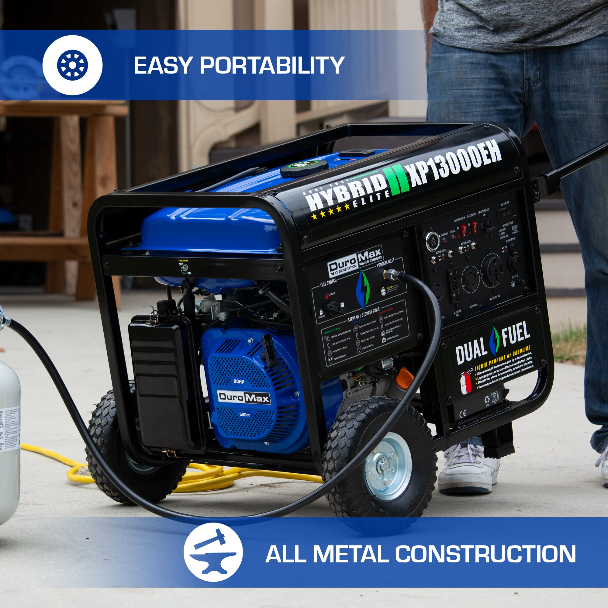 13,000 Watt Dual Fuel Portable Generator - Image 9