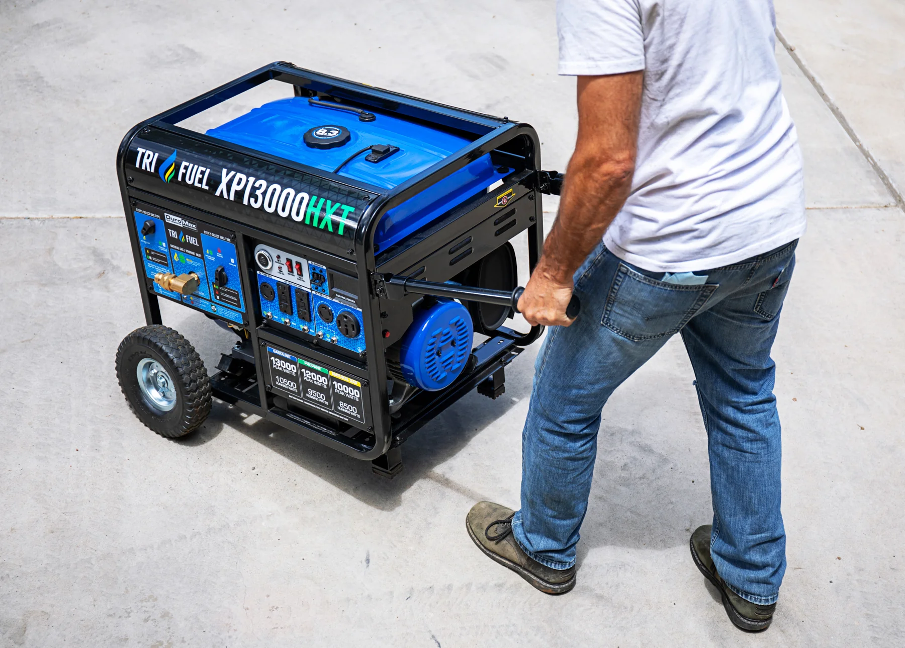 13,000 Watt Tri Fuel Portable HXT Generator w/ CO Alert - Image 15