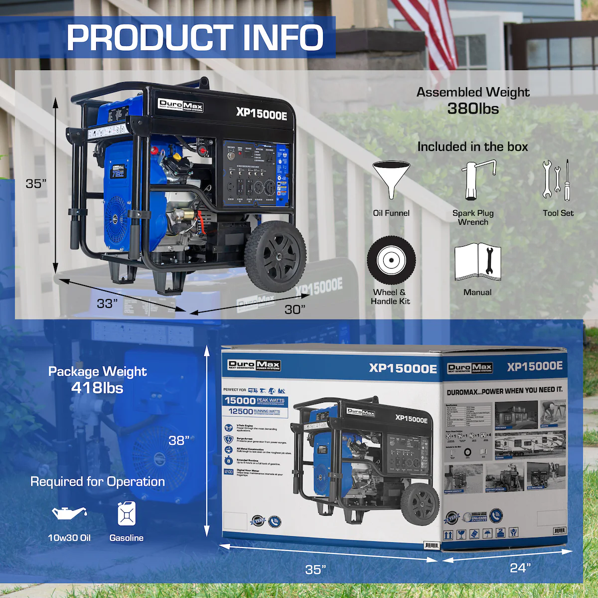 15,000 Watt Gasoline Portable Generator - Image 9