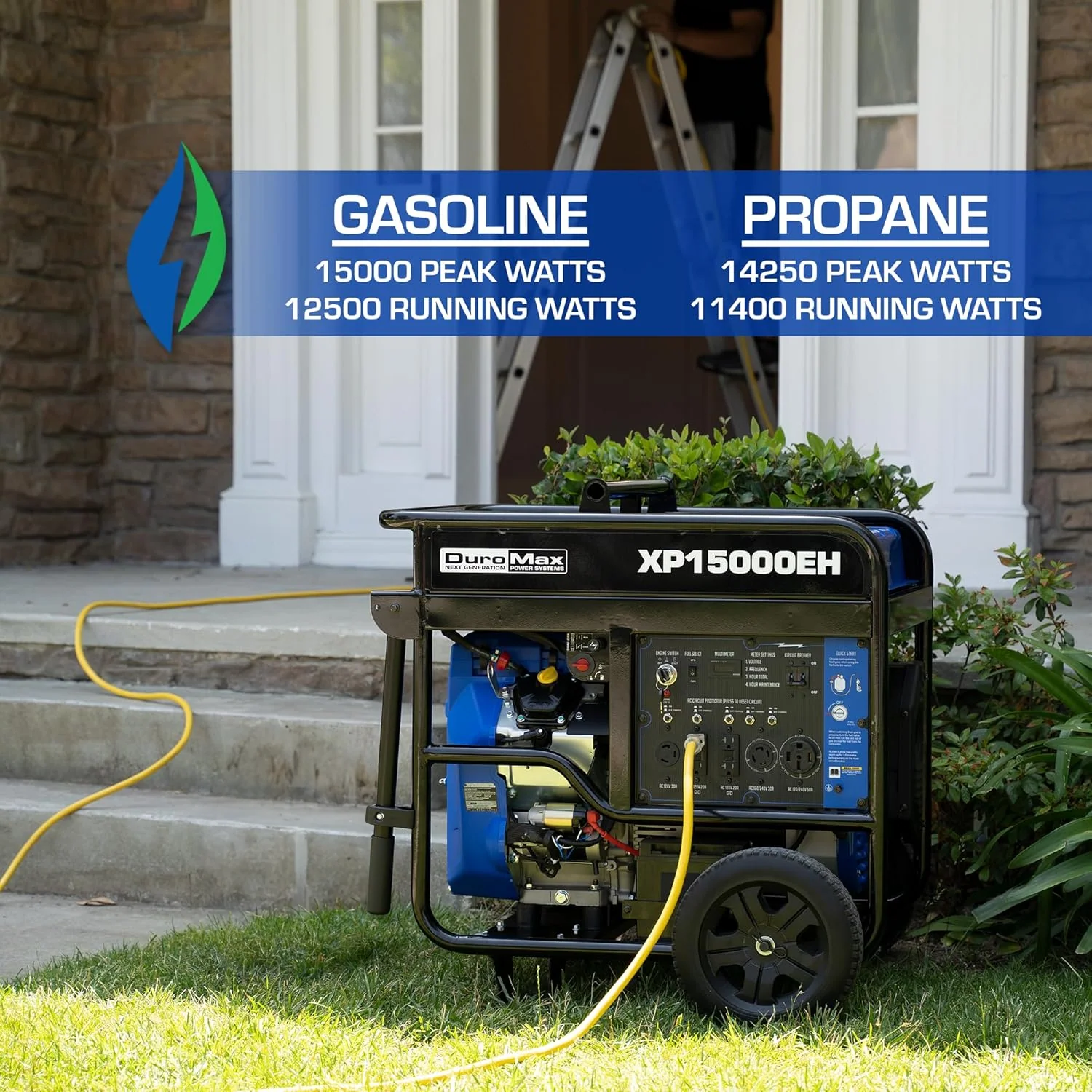 15,000 Watt Dual Fuel Portable Generator - Image 4