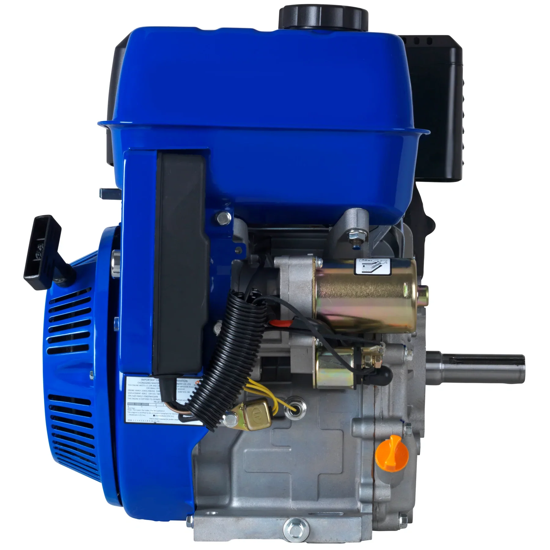 420cc 1-Inch Shaft Recoil/Electric Start Gasoline Engine - Image 3