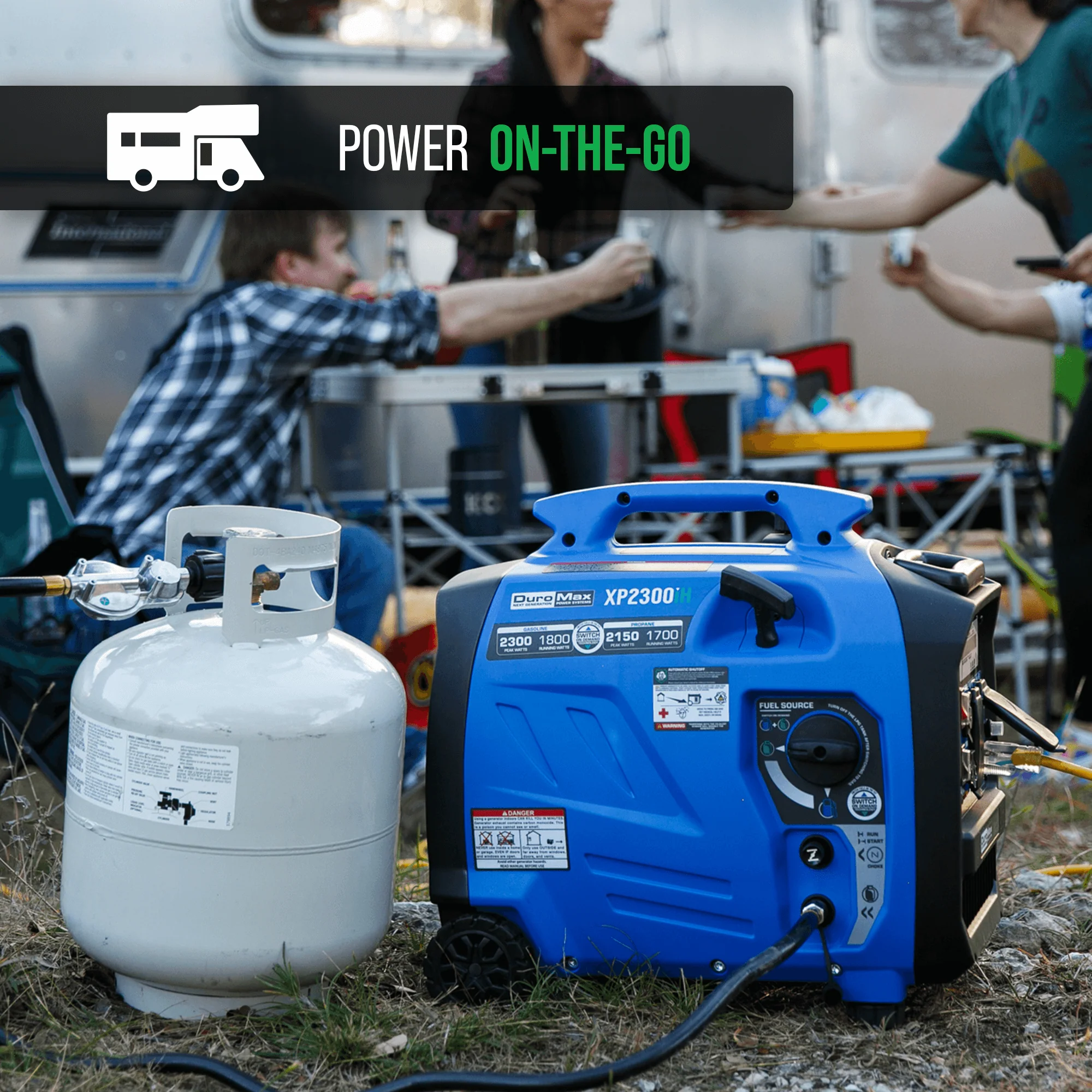 2,300 Watt Portable Dual Fuel Inverter Generator - Quiet, Low THD - Image 3