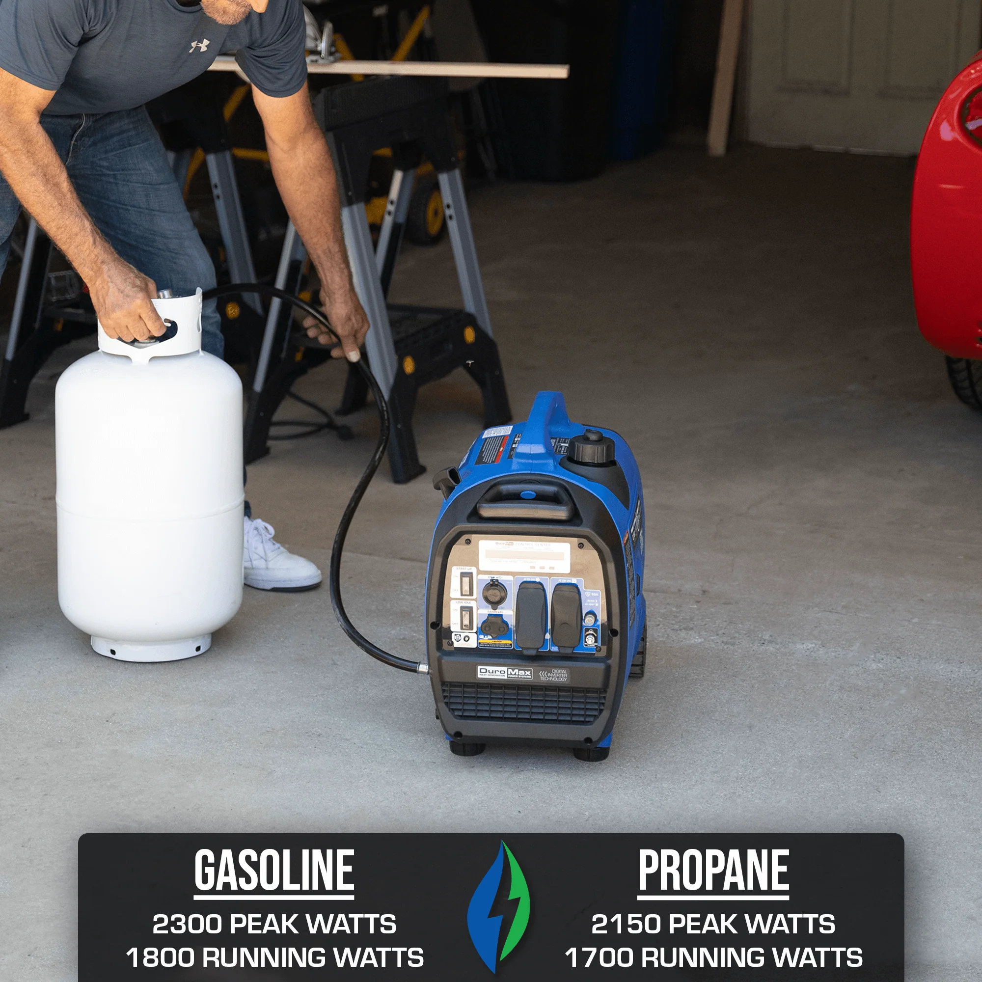 2,300 Watt Portable Dual Fuel Inverter Generator - Quiet, Low THD - Image 4