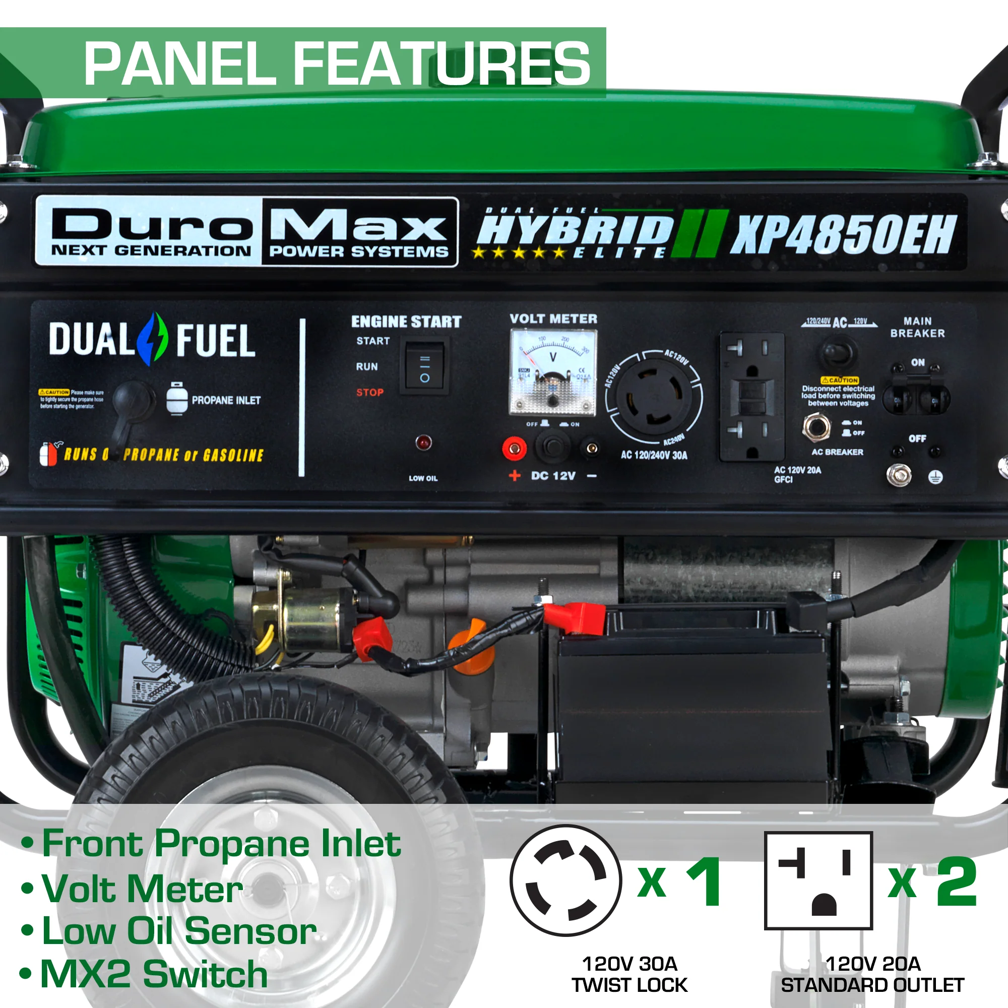 4,850 Watt Dual Fuel Portable Generator - Image 4