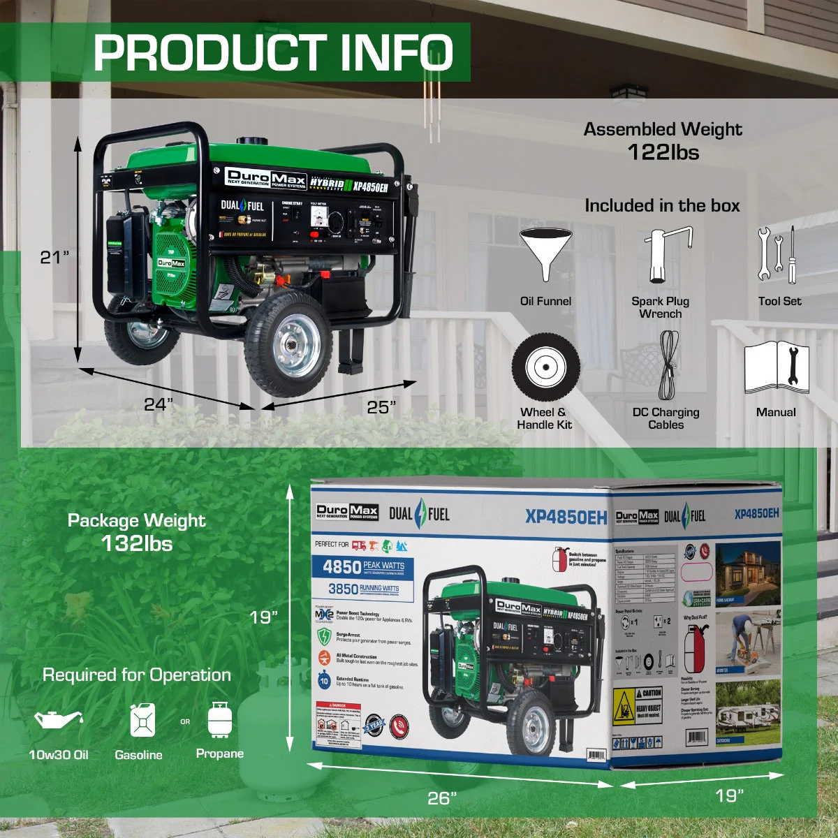 4,850 Watt Dual Fuel Portable Generator - Image 7