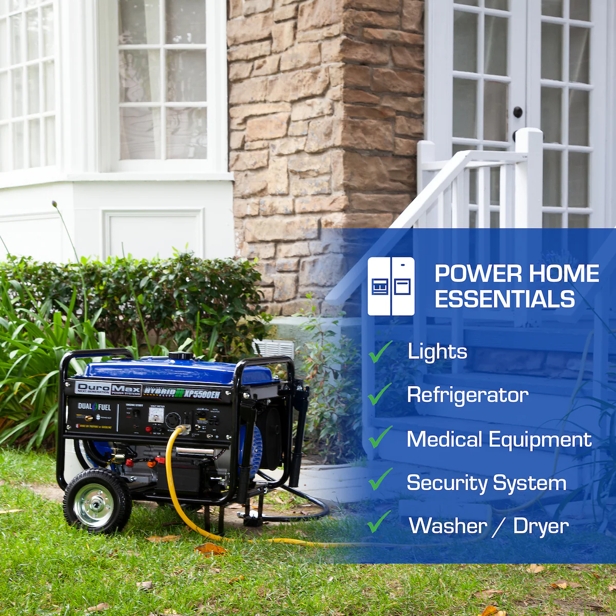 5,500 Watt Dual Fuel Portable Generator - Image 8