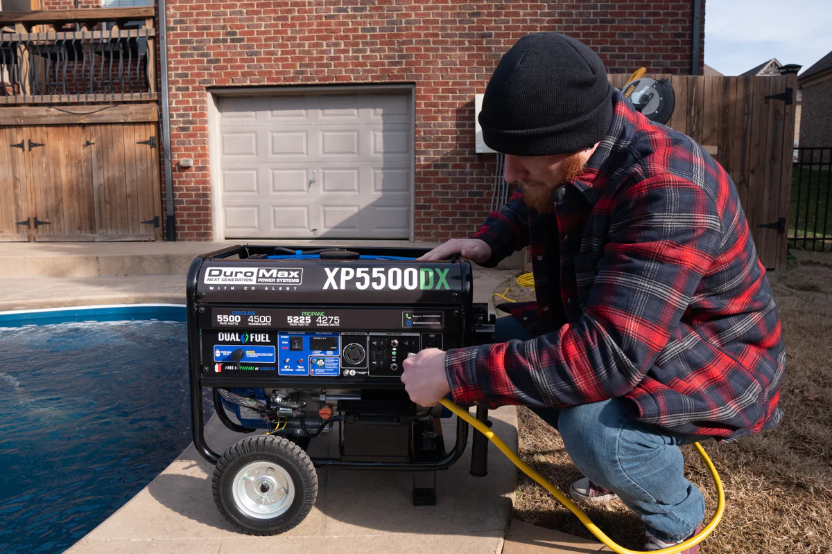 5,500 Watt Dual Fuel Portable Generator w/ CO Alert - Image 18