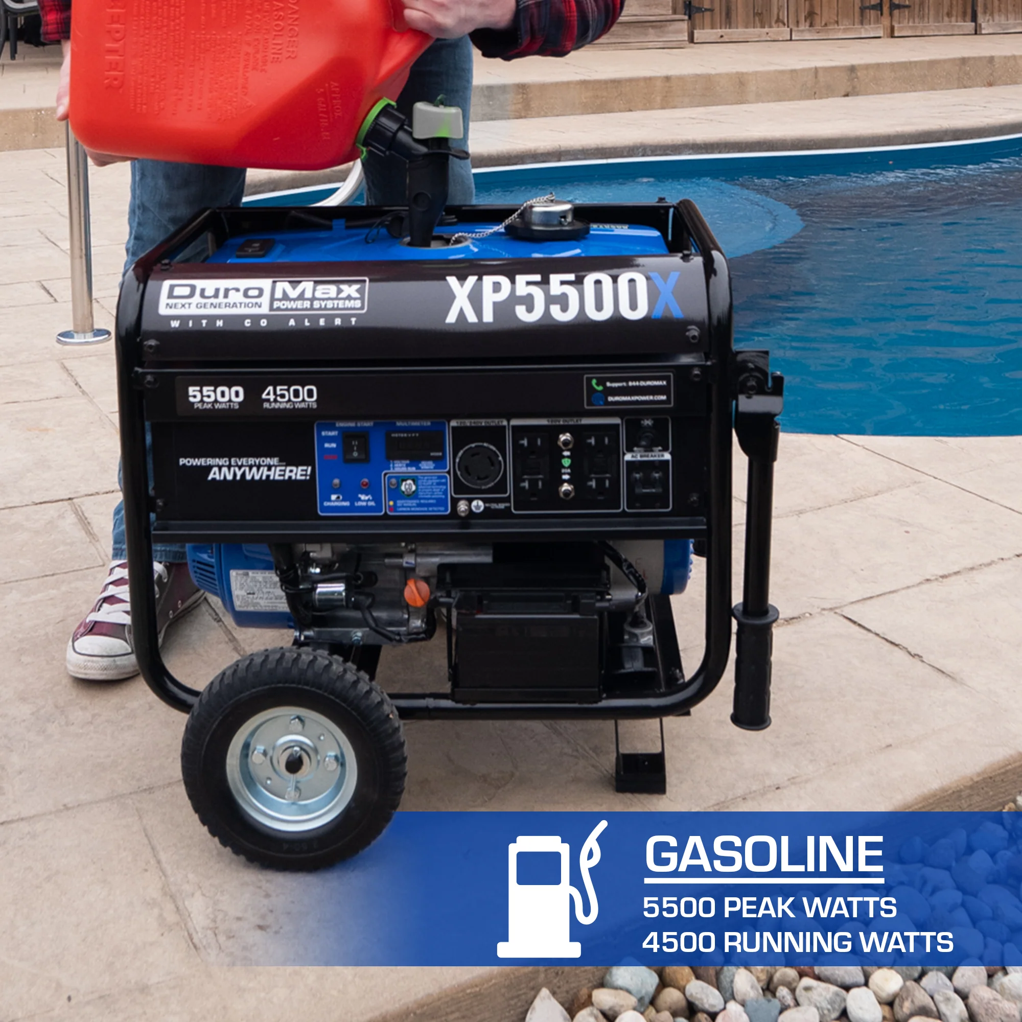 5,500 Watt Gasoline Portable Generator w/ CO Alert - Image 4